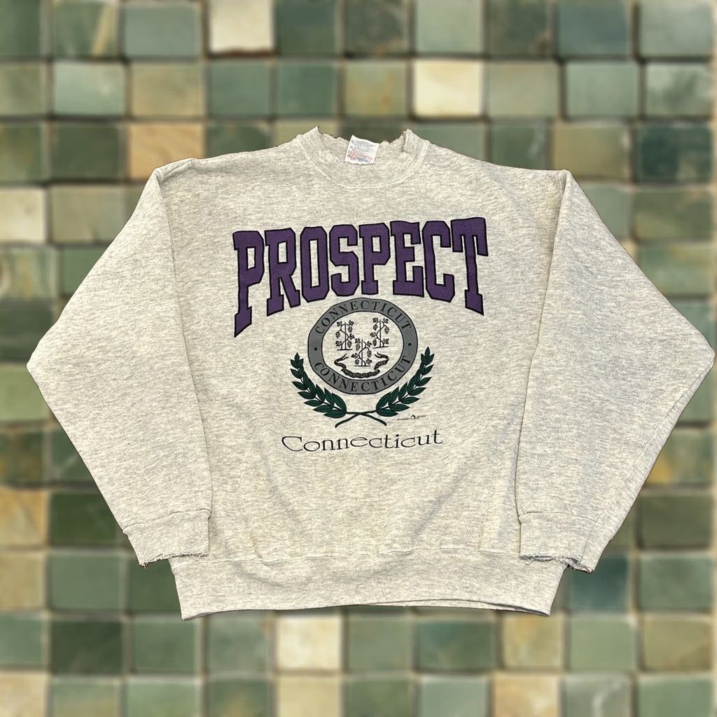 Hanes VINTAGE 90s Prospect Connecticut Sweatshirt XL Ohiopyle 1992 Crewneck Gray Mens Size US XL / EU 56 / 4 - 1 Thumbnail