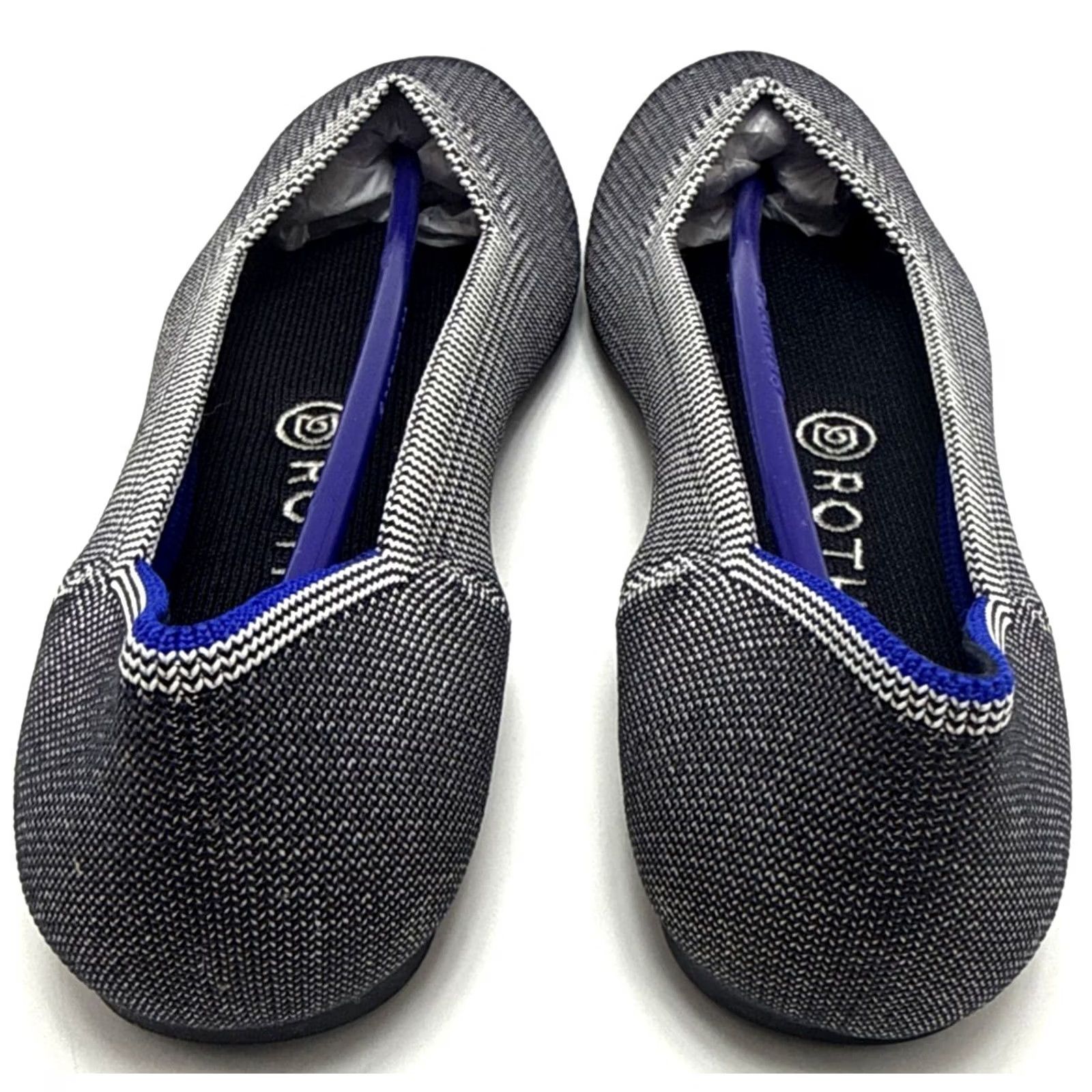 Rothy's ROTHY'S The Flat Knit Flats Gray Birdseye Womens Size 8.5 Shoes Slip-on Round Toe Adults Women Size US 9 / IT 39 - 4 Thumbnail
