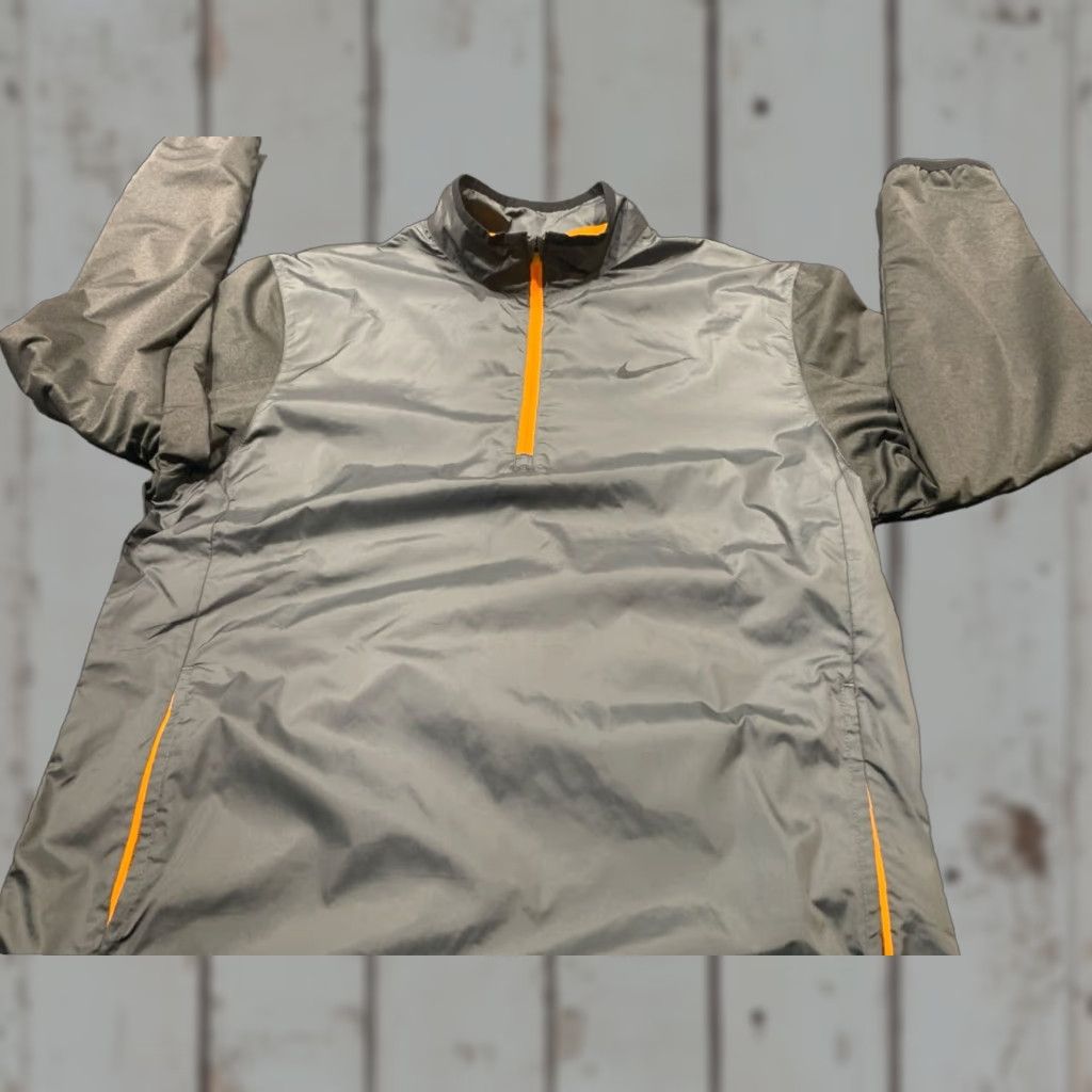 Nike NIKE GOLF Men's Medium 1/2 Zip Windbreaker Jacket Long Sleeve Gray Activewear Size US M / EU 48-50 / 2 - 1 Thumbnail