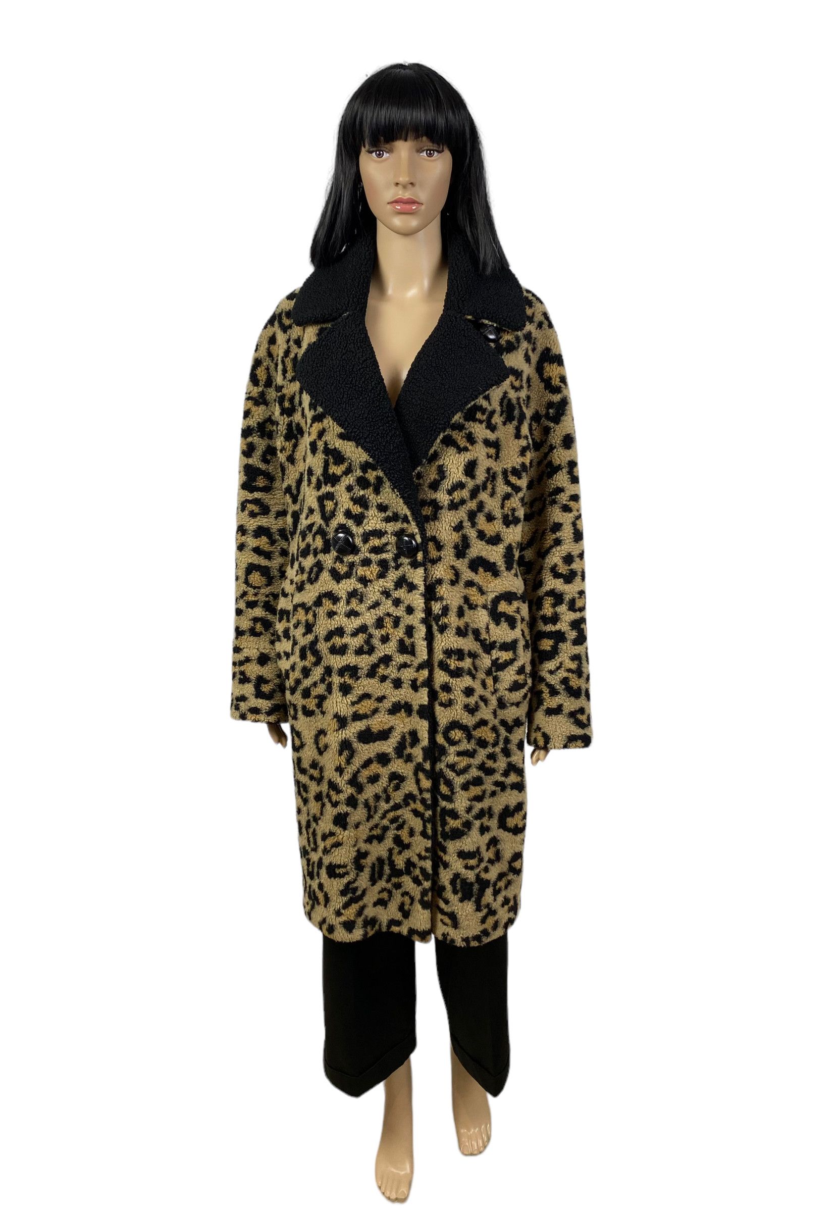 Designer Delcorso Luxury Leopard Printed Coat Leather Fringed size 42 Size M / US 6-8 / IT 42-44 - 2 Thumbnail