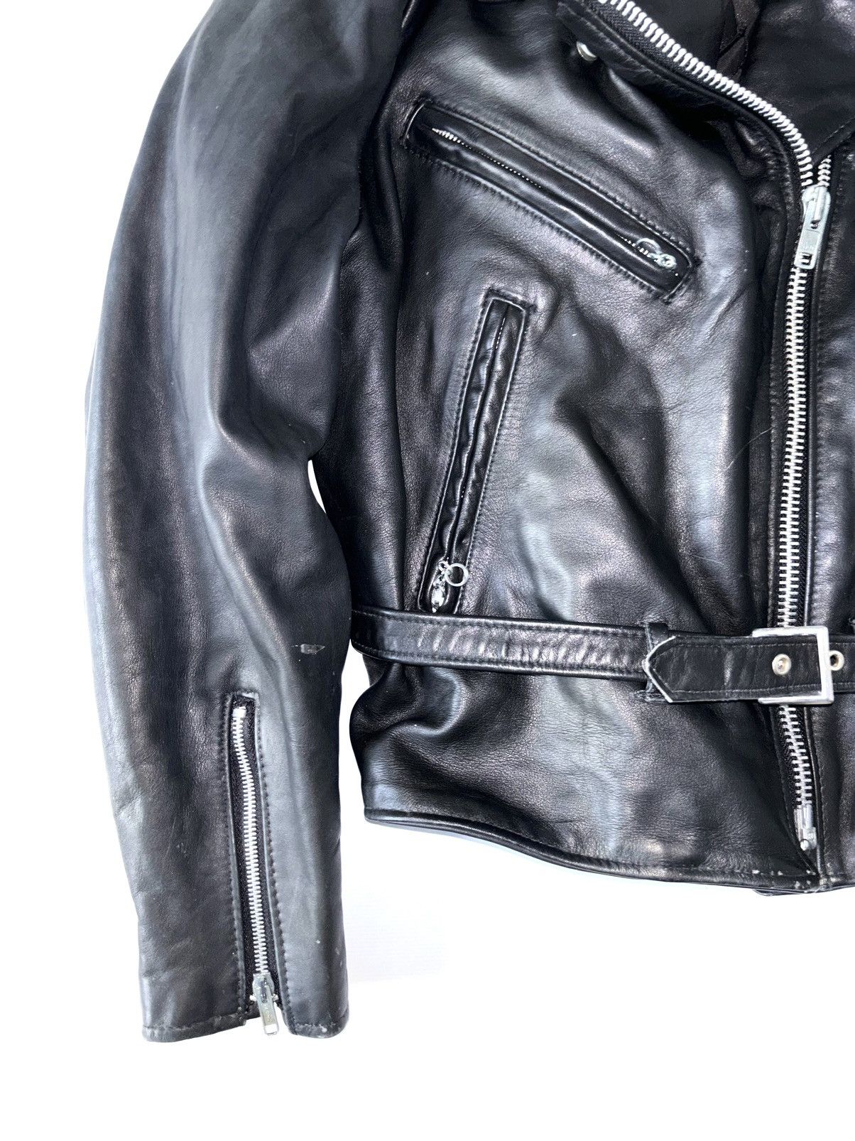 Schott Vintage Schott Perfecto Biker leather jacket Size XL / US 12-14 / IT 48-50 - 4 Thumbnail