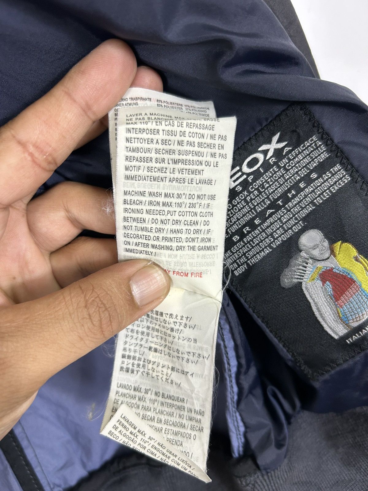 Geox × Italia Independent 🔥Geox Respira Italia Patent Zipper Jacket Size US L / EU 52-54 / 3 - 17 Thumbnail