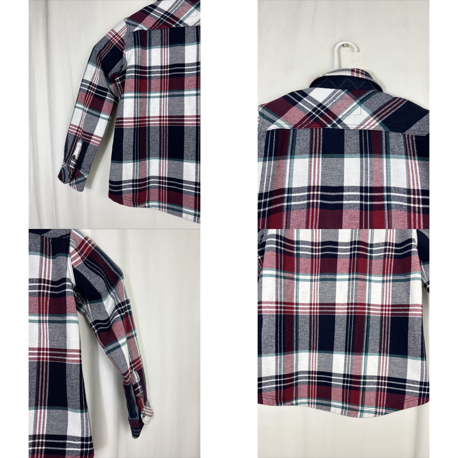 Orvis Orvis Womens Small Snap Shacket Red Blue Plaid Shirt Jacket Size S / US 4 / IT 40 - 9 Thumbnail
