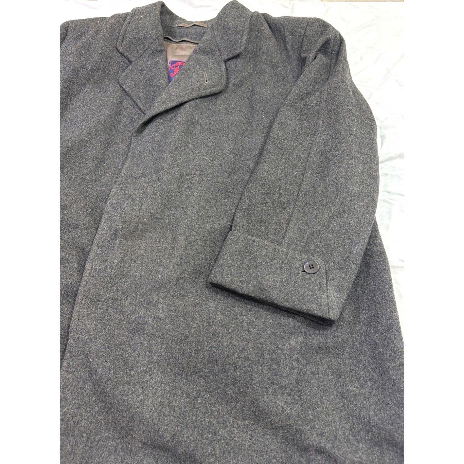 Vintage VINTAGE Loden Frey Coat Men XL Wool Gray Pea Coat Pockets-Flaws/Repair Needed Size US XL / EU 56 / 4 - 6 Thumbnail