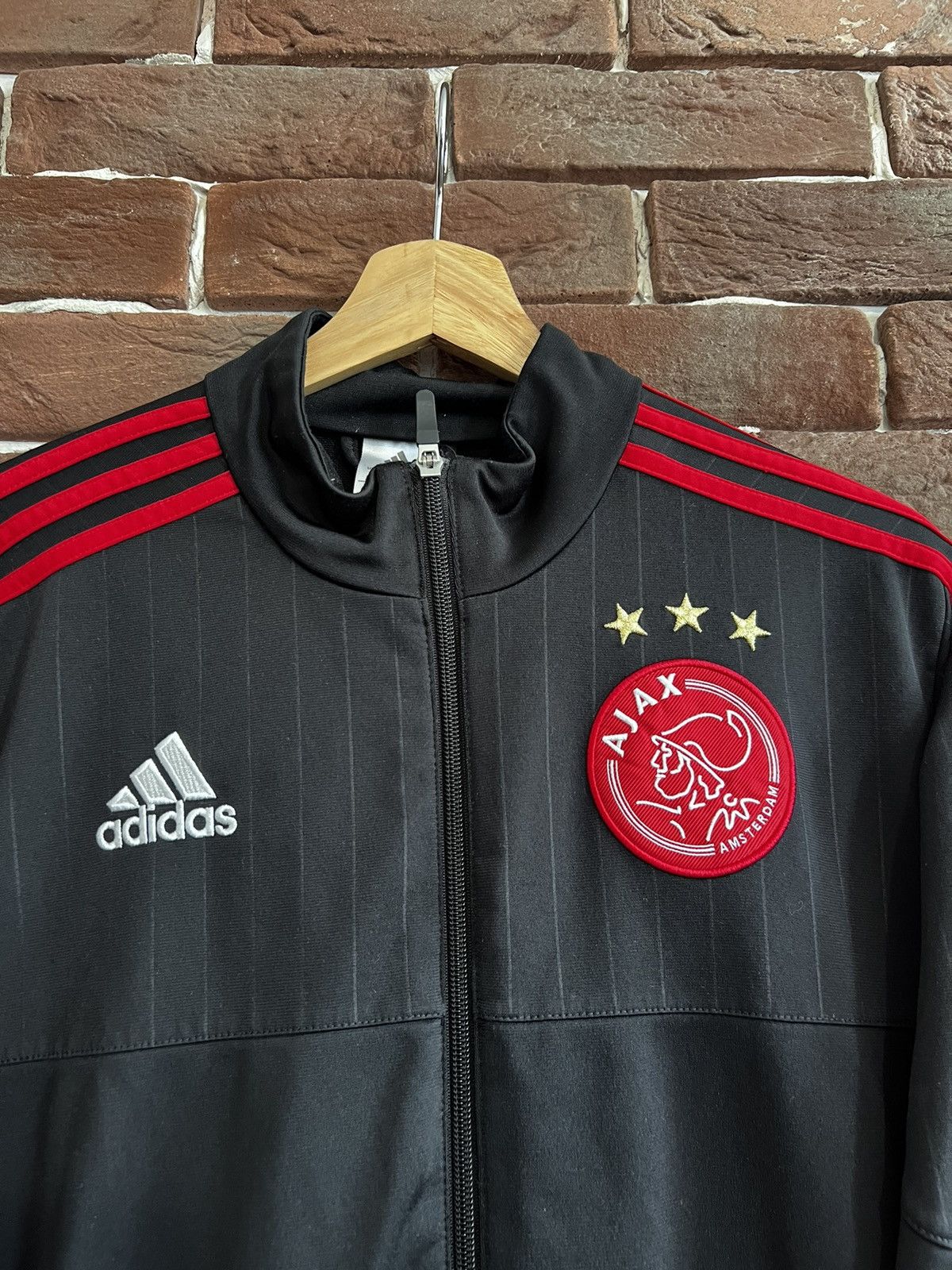 Adidas 2015 Adidas Ajax Amsterdam Football Soccer Jacket L black Size US L / EU 52-54 / 3 - 3 Thumbnail
