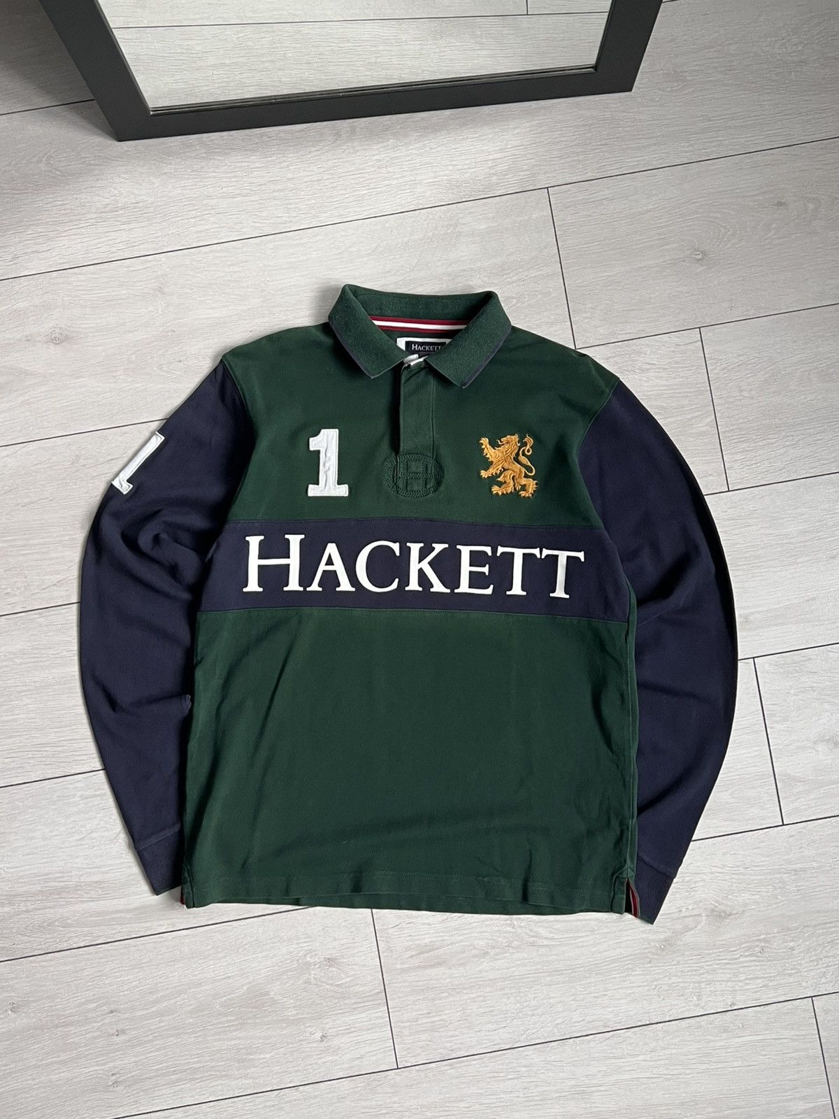 Hackett Hackett Polo Longsleeve Rugby Shirt Size US L / EU 52-54 / 3 - 1 Thumbnail