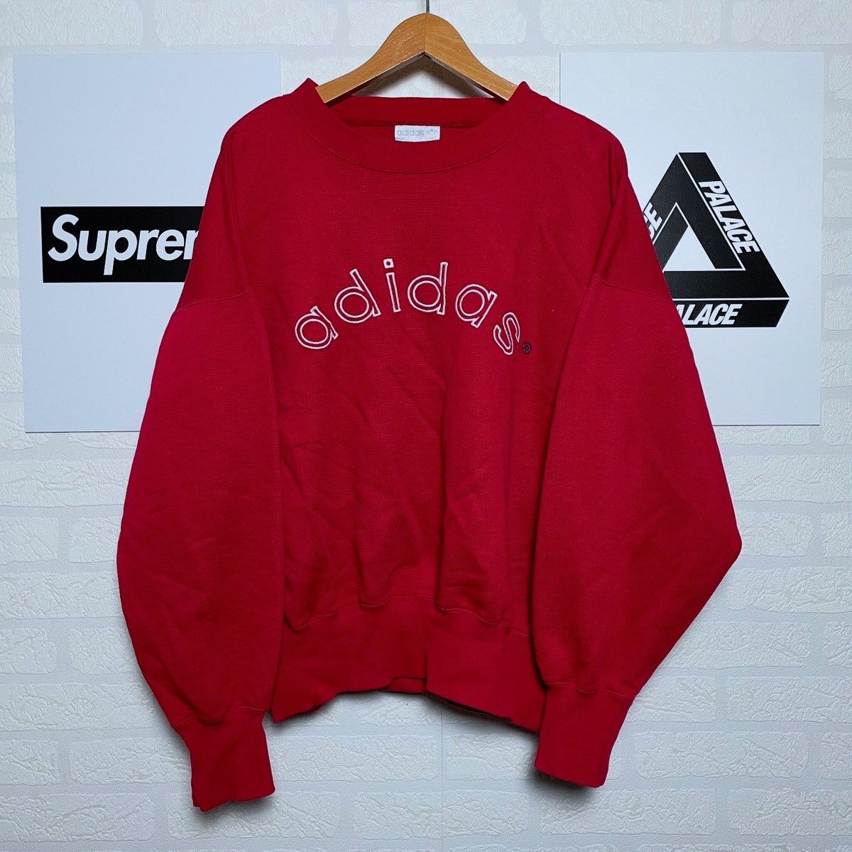 Adidas × Vintage Vintage Sweatshirt Adidas Spell Out Big Logo nice Size US M / EU 48-50 / 2 - 1 Thumbnail