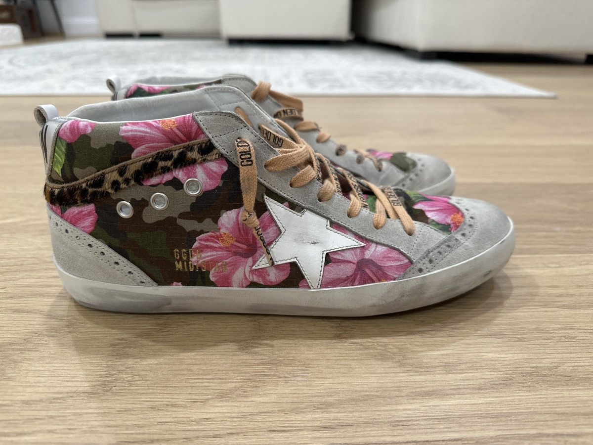 Golden Goose Golden Goose Mid Star Camouflage with Hawaiian Floral Design Size US 10 / EU 43 - 2 Thumbnail