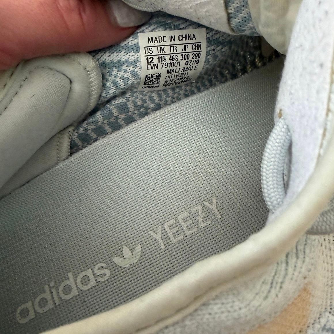 Yeezy Adidas Yeezy Boost 350 V2 Ash Blue Mens 12 Grey Sneakers Size US 12 / EU 45 - 5 Thumbnail