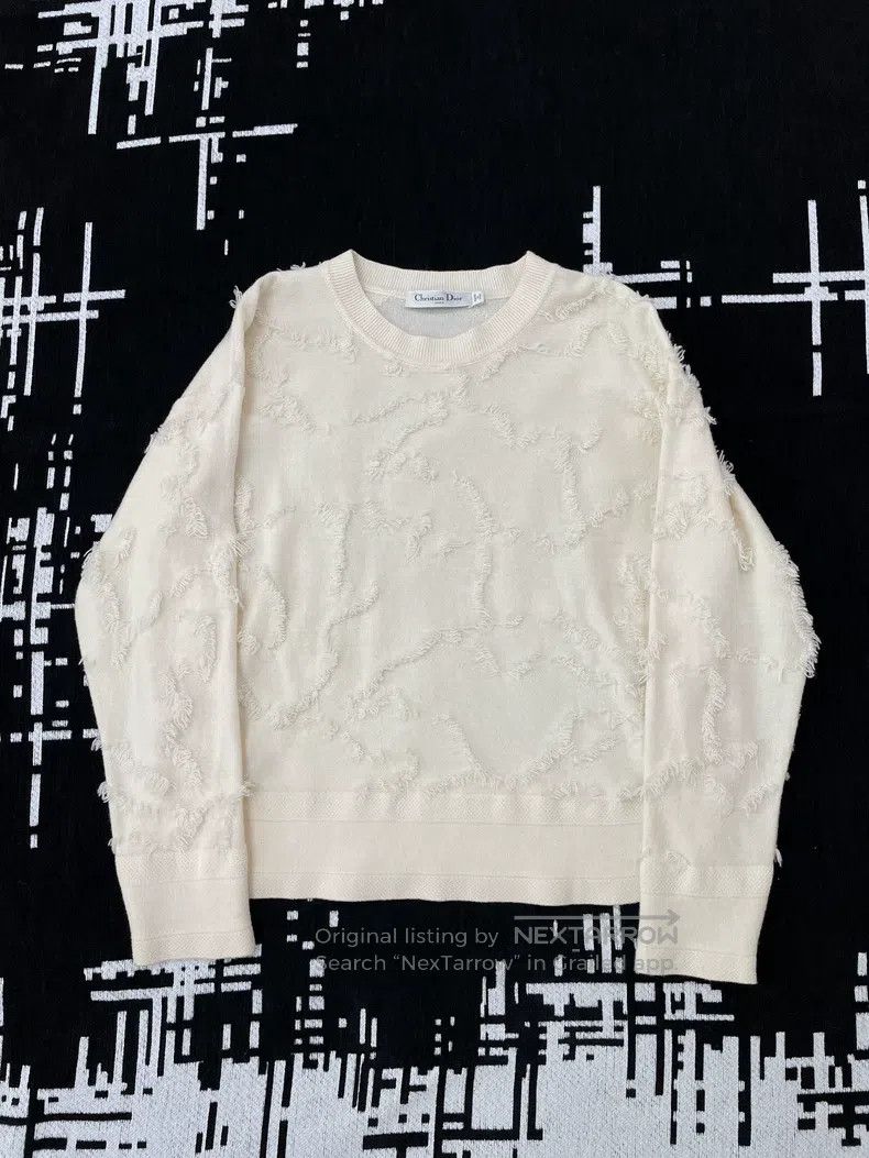 Dior Dior Beige three-dimensional feather cashmere sweater Size XS / US 0-2 / IT 36-38 - 1 Thumbnail