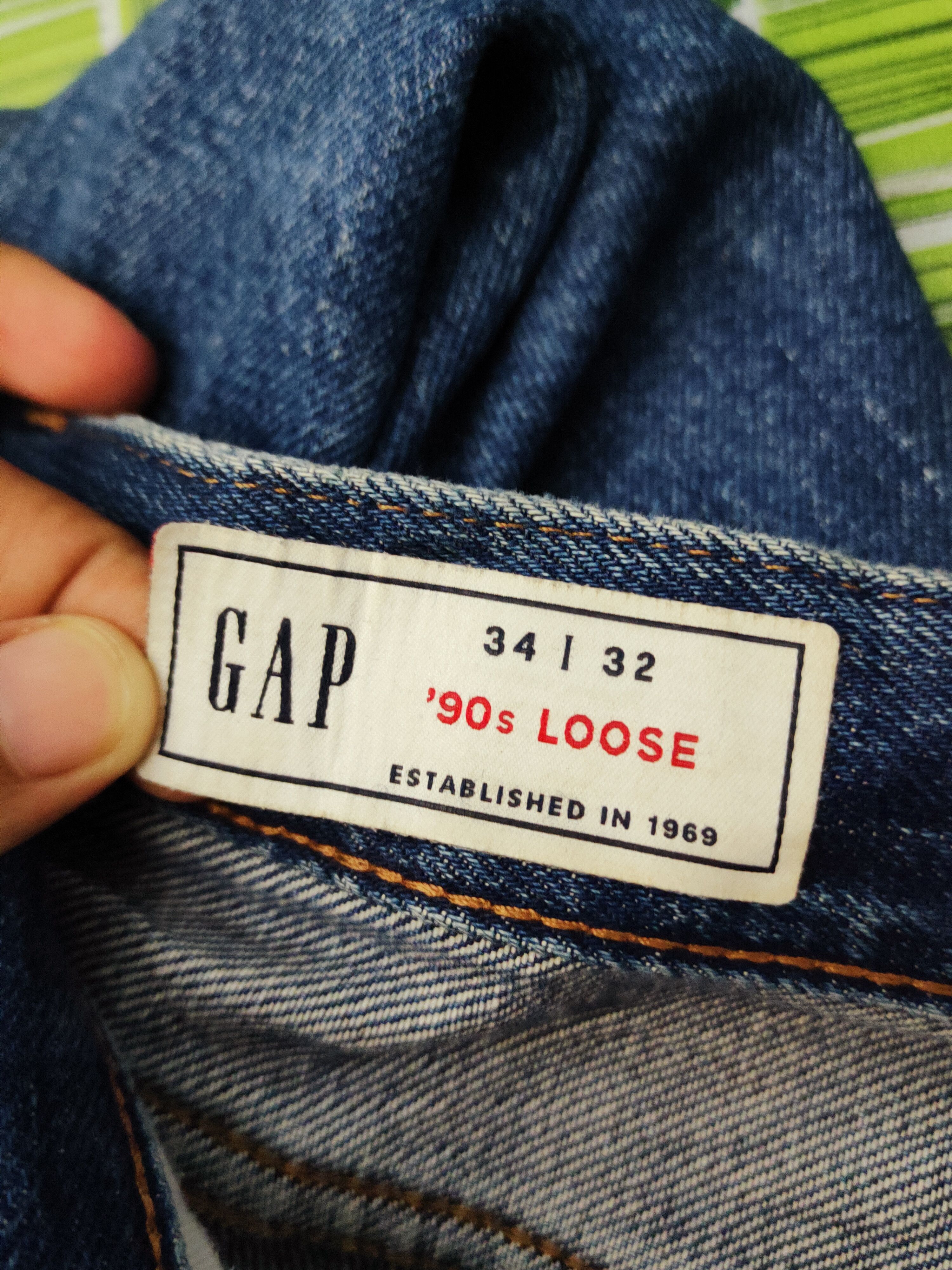 Gap 90' loose Gap Blue Distressed Ripped Jeans #S2717 Size US 34 / EU 50 - 19 Thumbnail