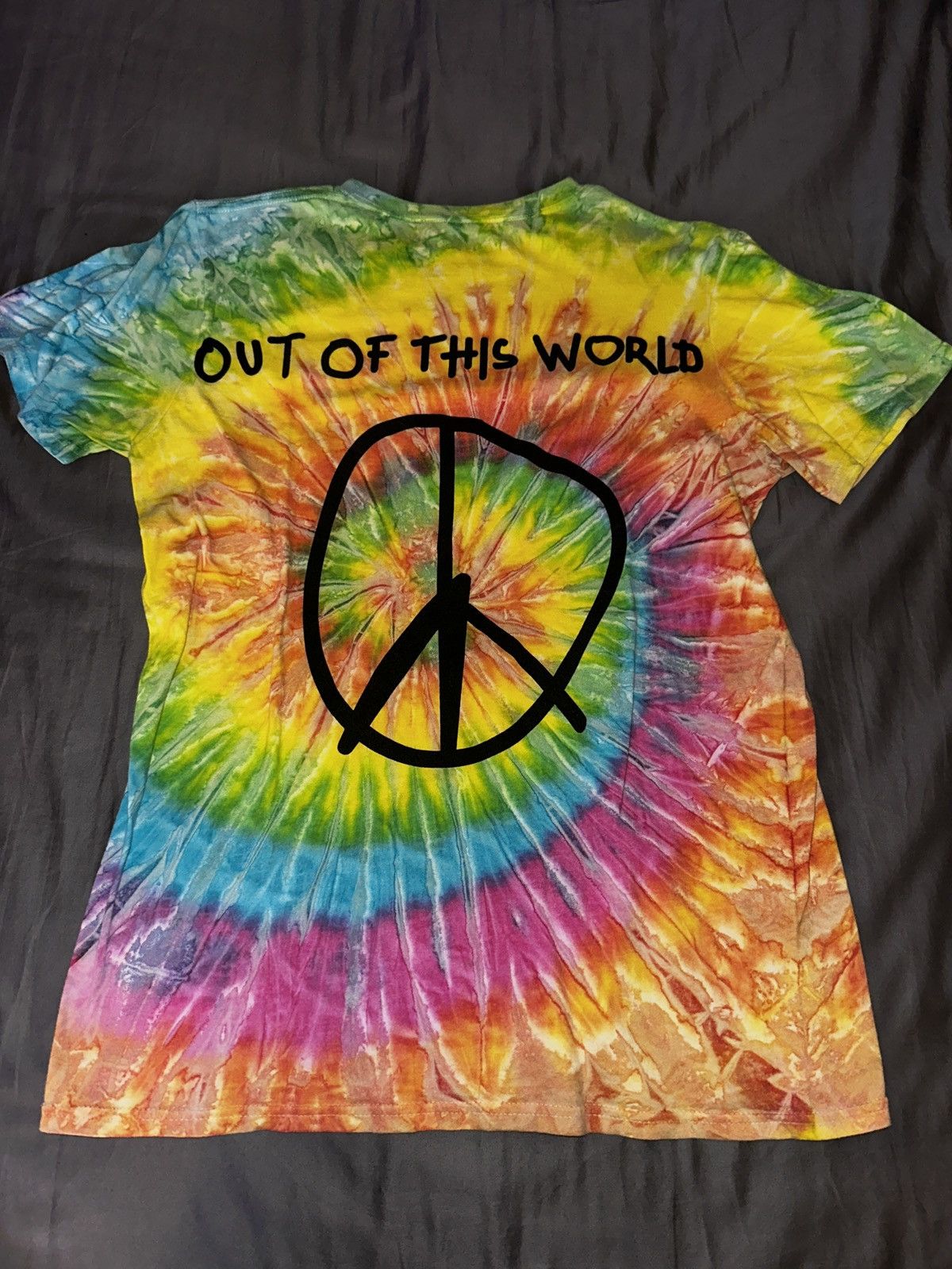 Travis Scott Astroworld Europe 2018 “Thrills and Chills” Tie-Dye T-Shirt Size US M / EU 48-50 / 2 - 2 Thumbnail