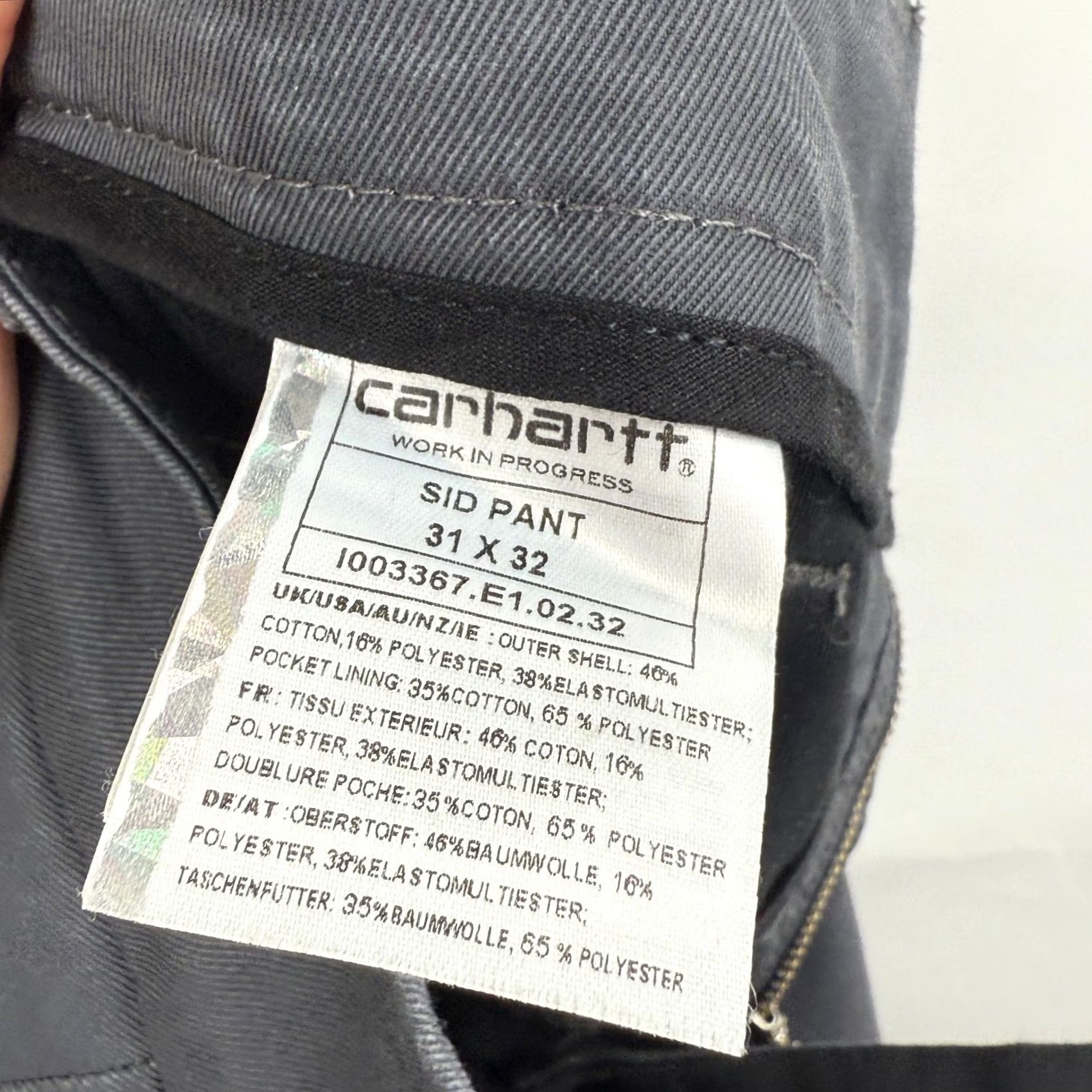 Carhartt Carhartt WIP Sid Pants Mens 31x32 Gray Flat Front Chino Casual Workwear Size US 31 - 6 Thumbnail