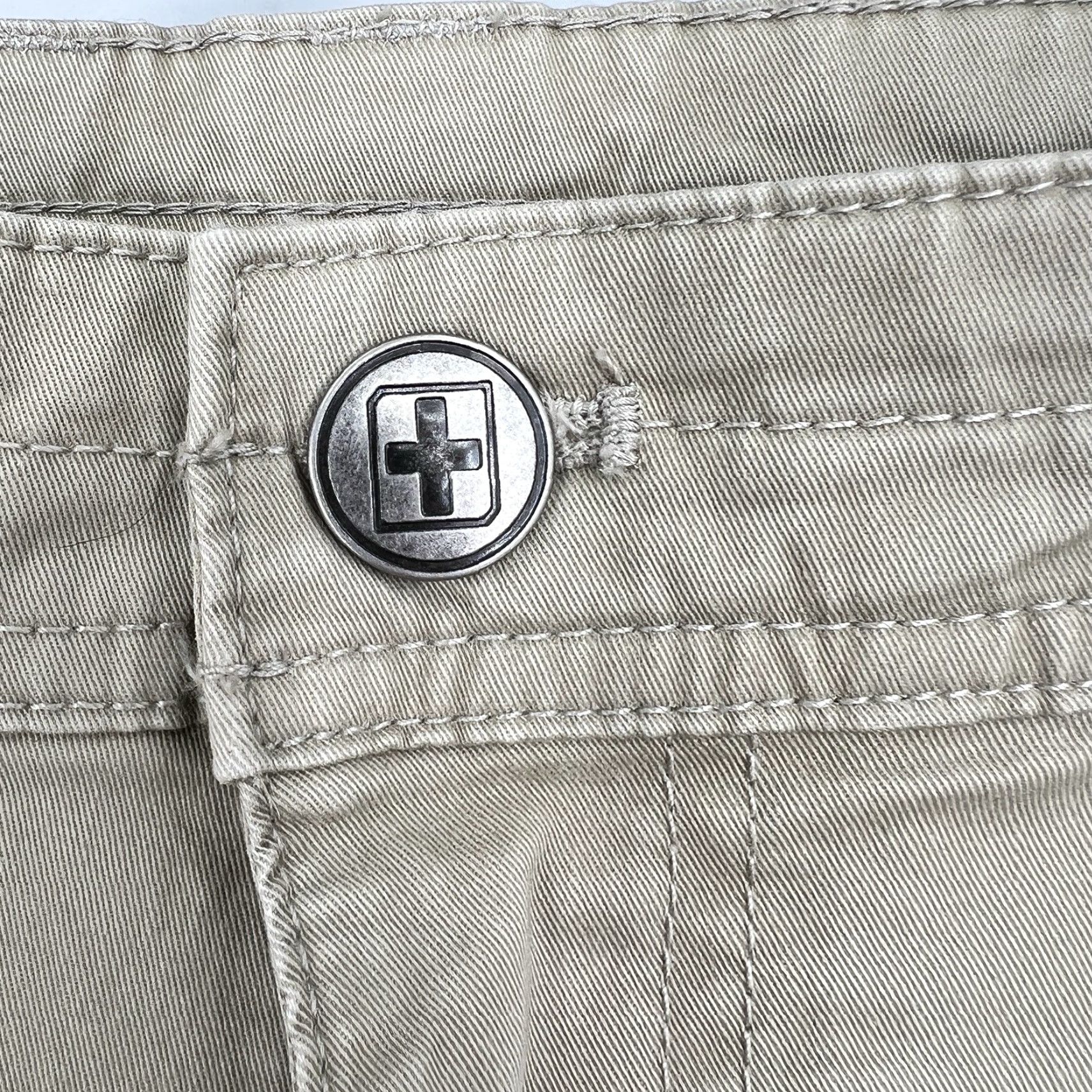 Vintage Swiss Tech Khaki Pants 32x27 Casual Workwear Men Beige Cotton Blend Relaxed Straight 27in Pockets Size US 32 / EU 48 - 2 Thumbnail
