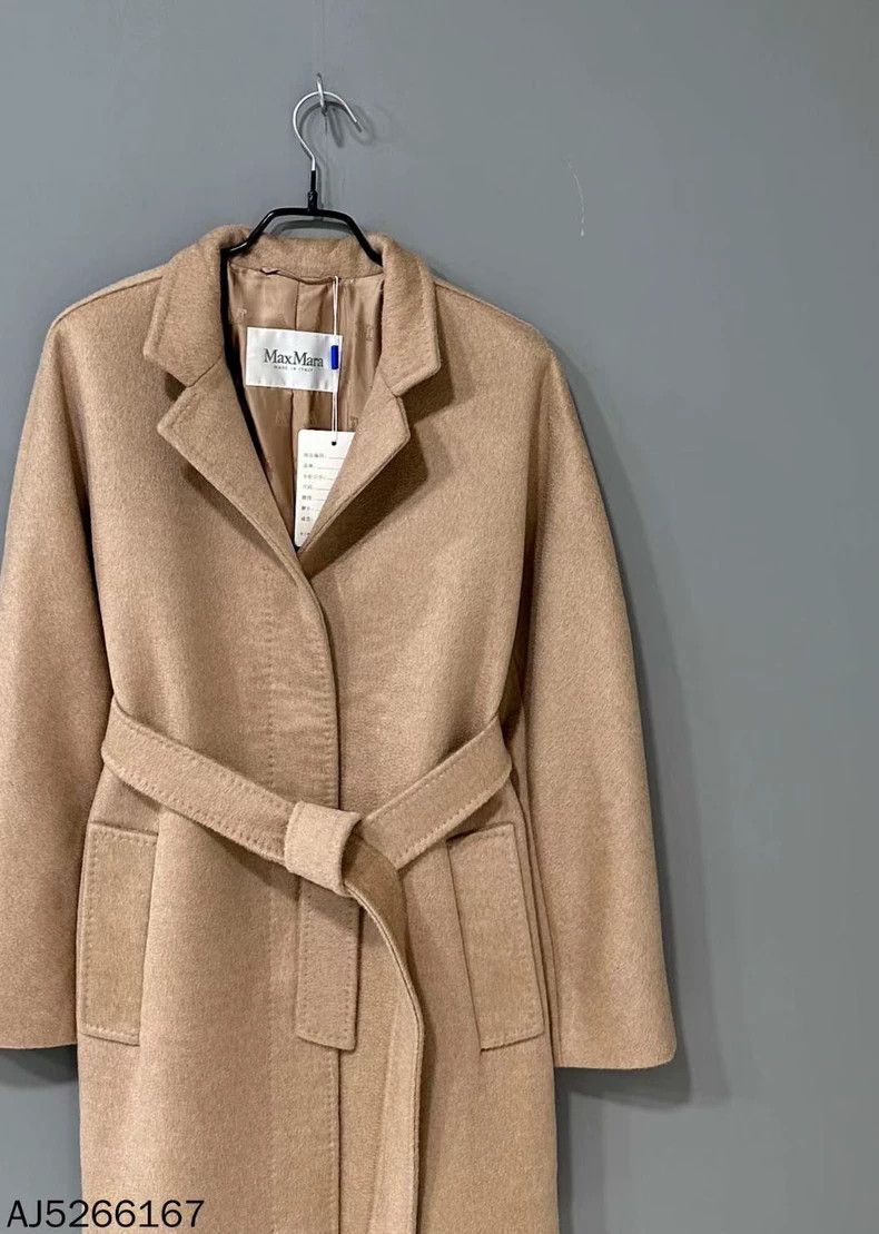 Max Mara Max Mara Khaki Cashmere Camel Coat Size L / US 10 / IT 46 - 2 Thumbnail