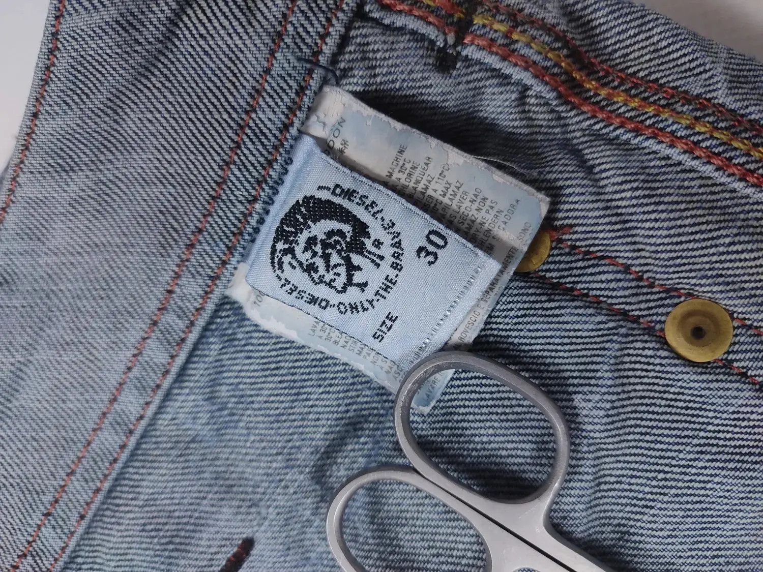 Diesel × Vintage Diesel Moorix Washed Straight Damaged Denim Pants Size US 30 / EU 46 - 18 Thumbnail
