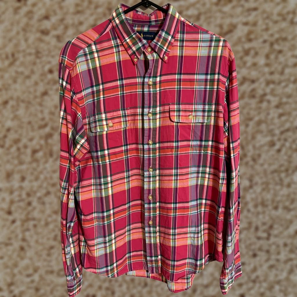 Polo Ralph Lauren Polo Ralph Lauren Plaid Lightweight Flannel Shirt - Men's L - Multicolor Button Up Size US L / EU 52-54 / 3 - 1 Thumbnail