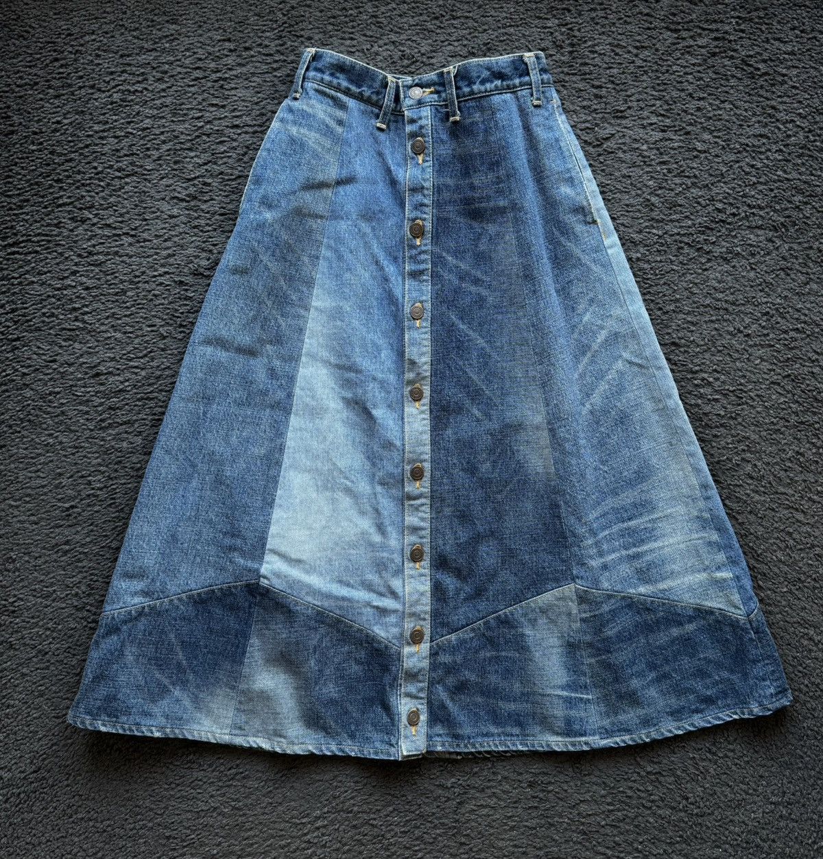Celine Celine Blue Denim Maxi Skirt Size S / US 4 / IT 40 - 2 Thumbnail