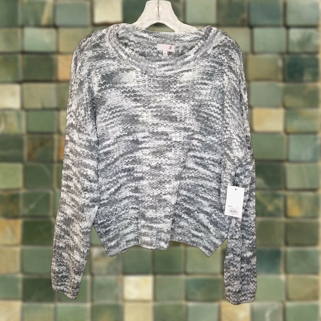 Vintage VINTAGE SO Knitted Pullover Sweater Long Sleeve Women's Size XL Gray White Size XL / US 12-14 / IT 48-50 - 1 Thumbnail