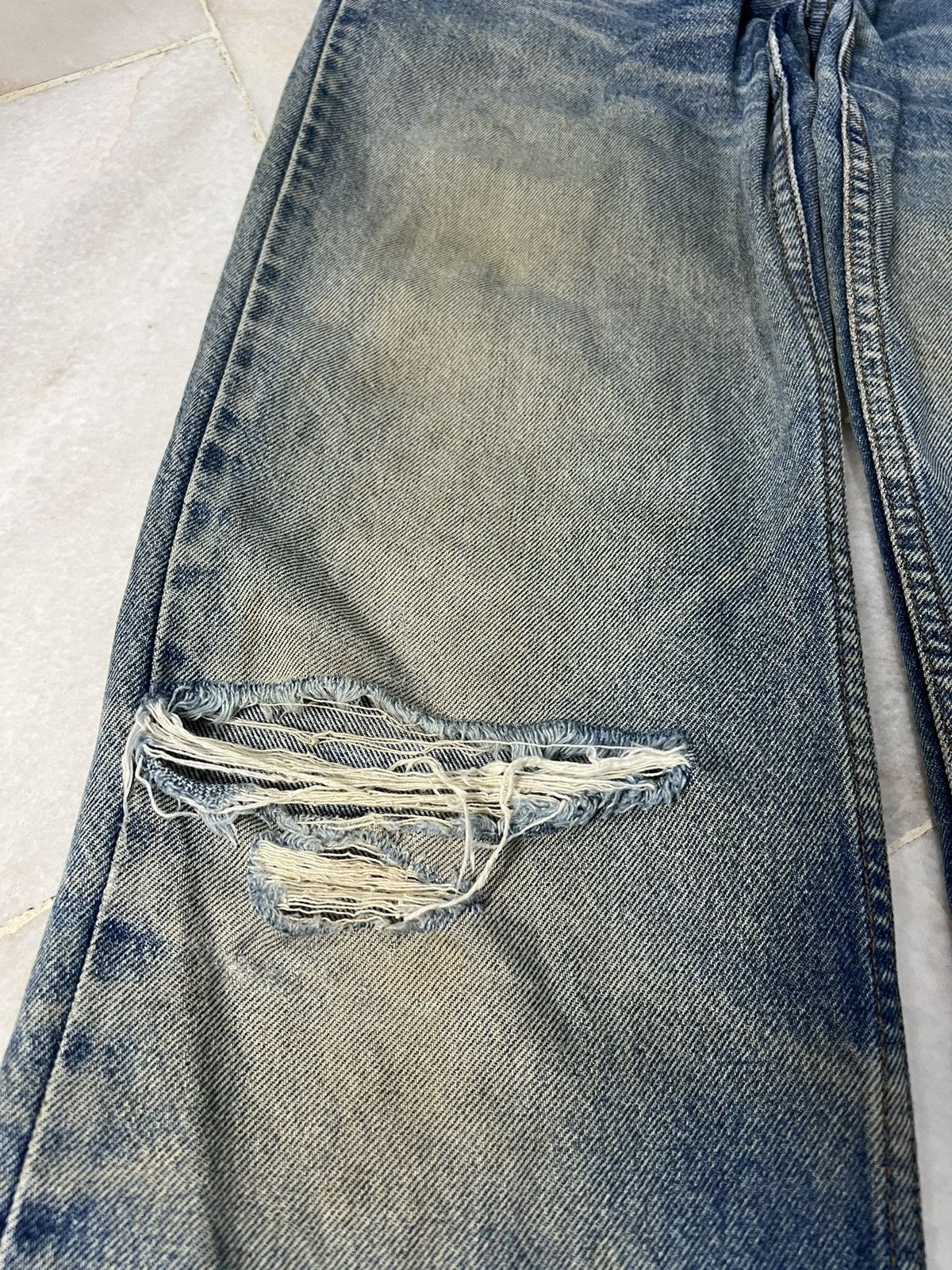 Levi's Vintage Levis 210 Orange Tag Mud Wash Distressed Jeans Size US 28 / EU 44 - 5 Thumbnail