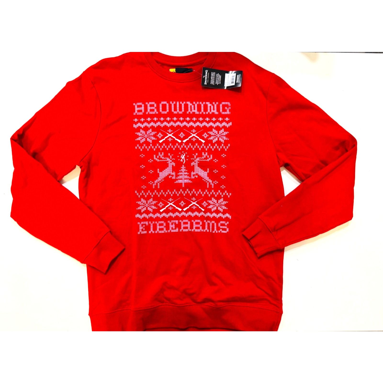 & Other Stories Browning Christmas Sweatshirt L/XL Red Firearms Reindeer Size US L / EU 52-54 / 3 - 1 Thumbnail
