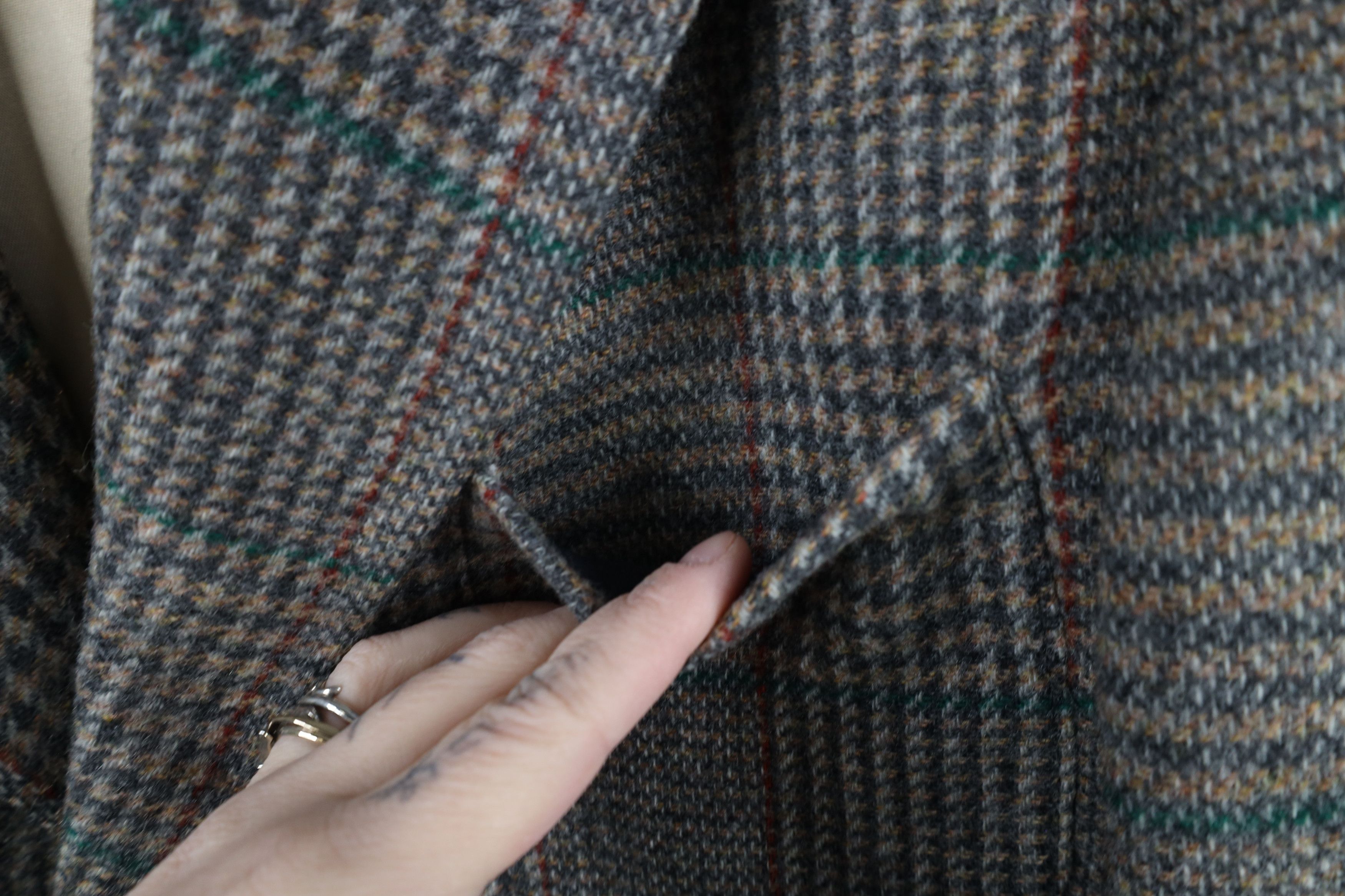 Vintage Vintage 70s Streetwear Houndstooth Plaid Blazer Jacket USA Size US XL / EU 56 / 4 - 4 Thumbnail