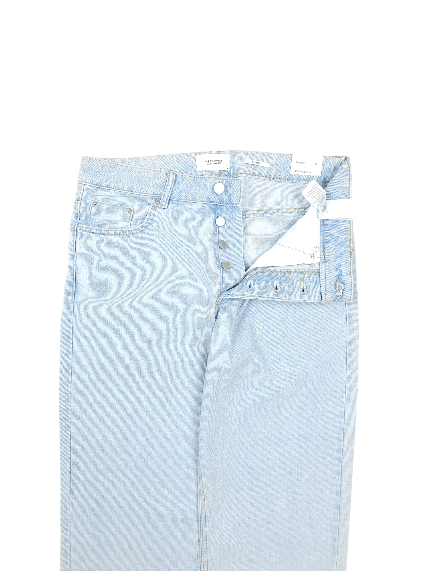 Japanese Brand × Vintage 💎 NEW Size 32/32 Baby Blue Baggy Relaxed Wide Leg Jeans Size US 32 / EU 48 - 3 Thumbnail