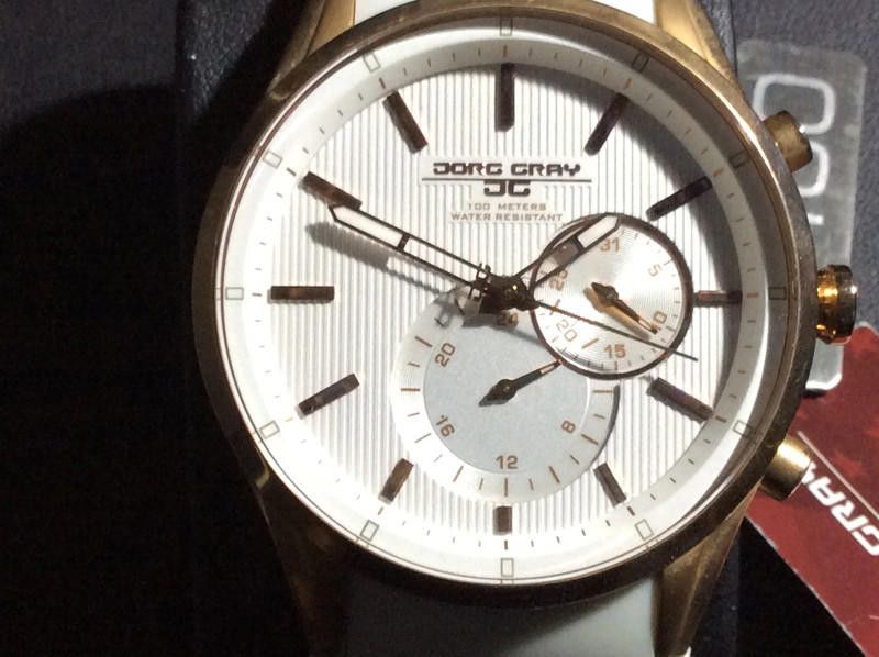 Designer Jorg Gray Men's Quartz Watch with Natural Leather Strap Size ONE SIZE - 6 Thumbnail
