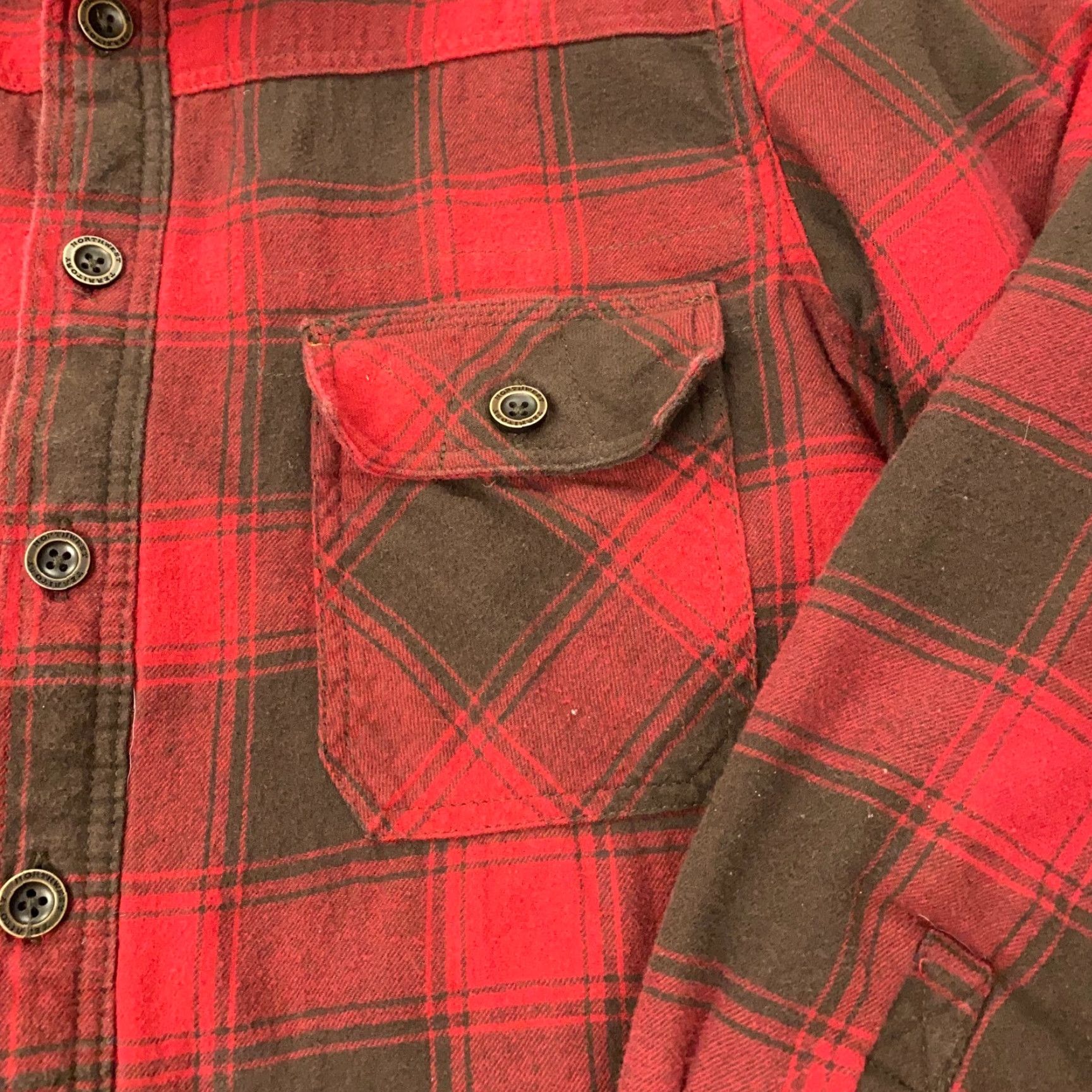 Vintage Northwest Territory Flannel Shirt Jacket Mens Medium Red Buffalo Plaid Shacket Size US M / EU 48-50 / 2 - 4 Thumbnail