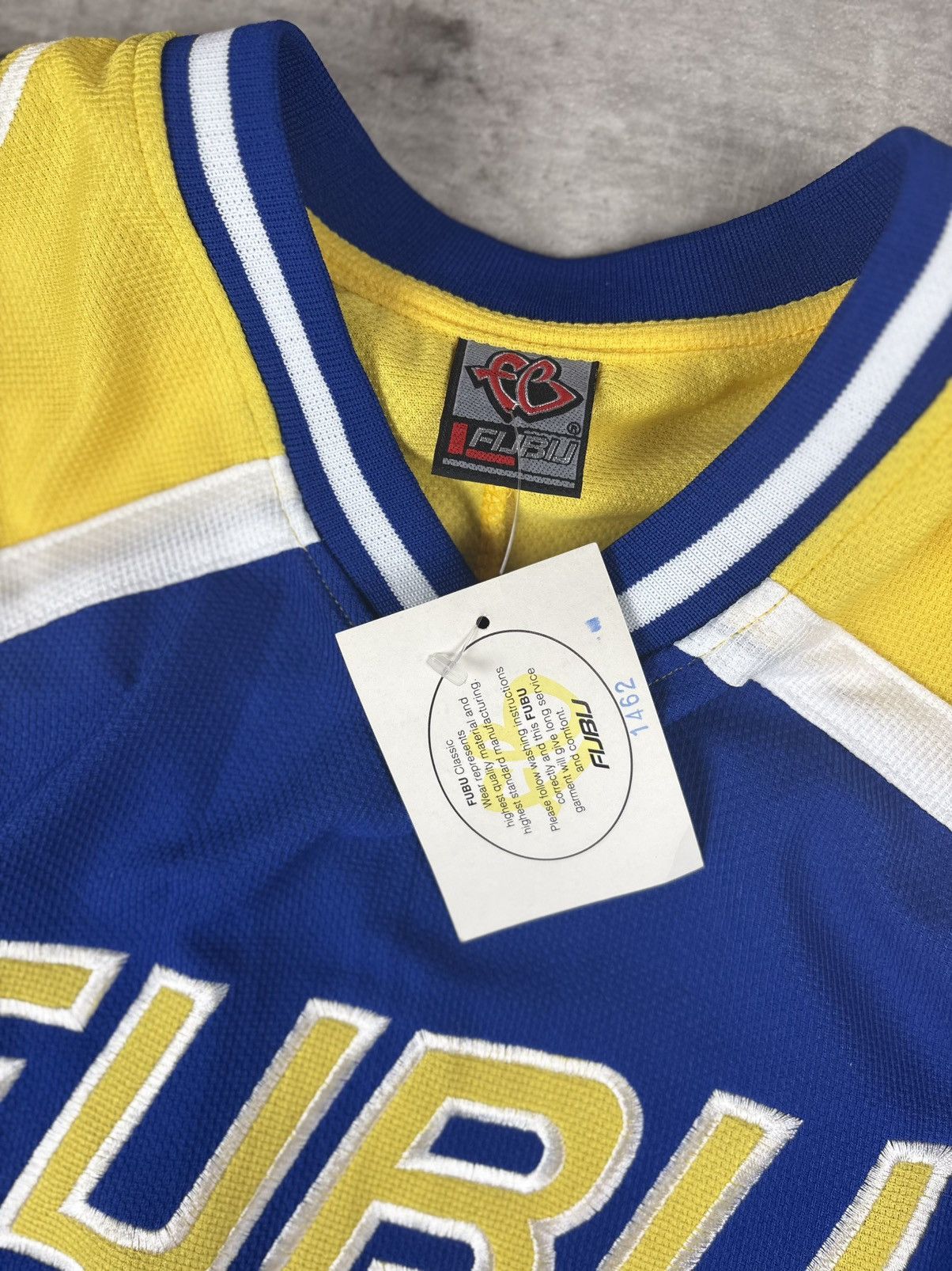 Fubu FUBU Vintage [Original] 90s Firebird Jersey Gelb|Blau [XL] Size US XL / EU 56 / 4 - 3 Thumbnail