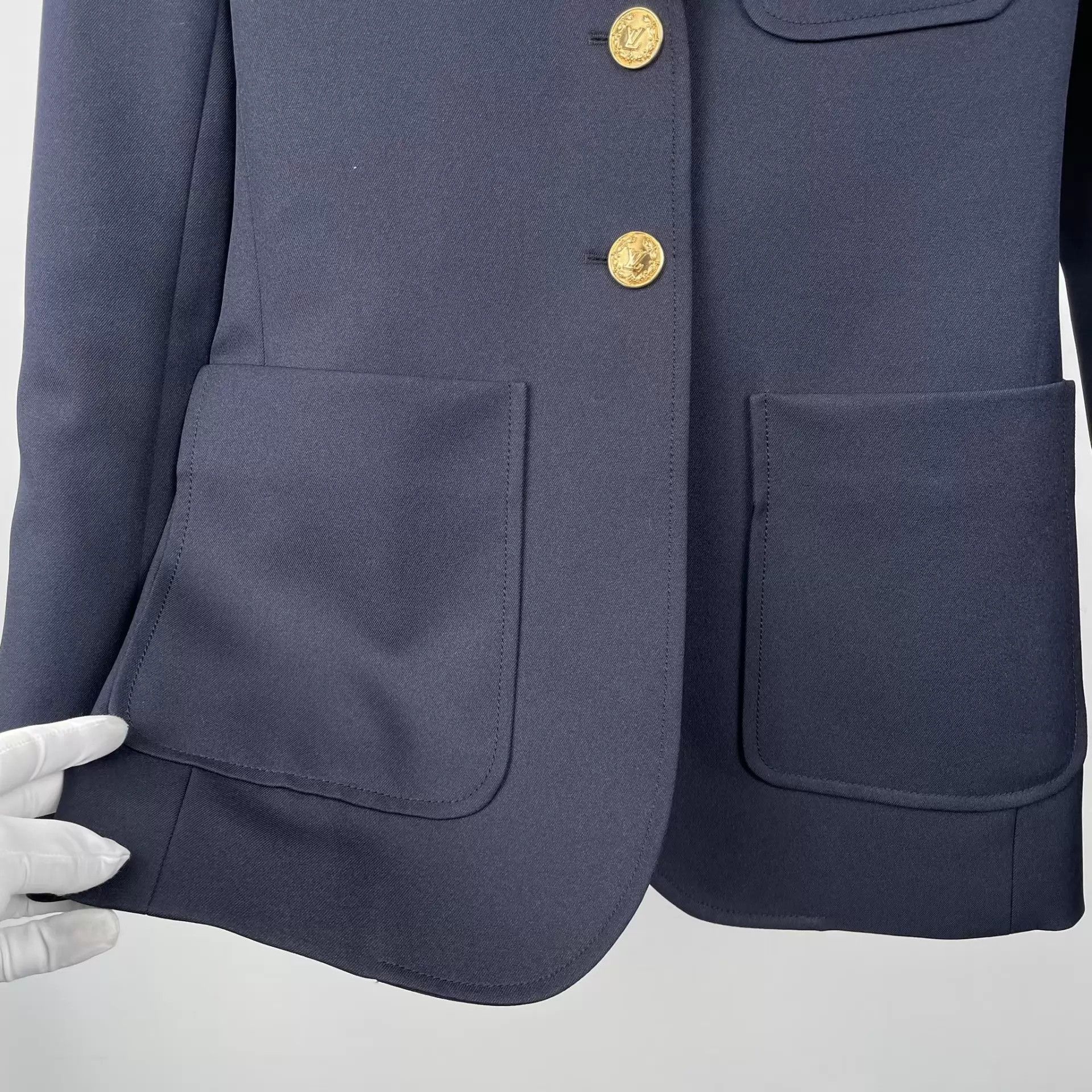 Louis Vuitton LV Preppy Badge Blazer Navy 36 Size XS / US 0-2 / IT 36-38 - 9 Thumbnail