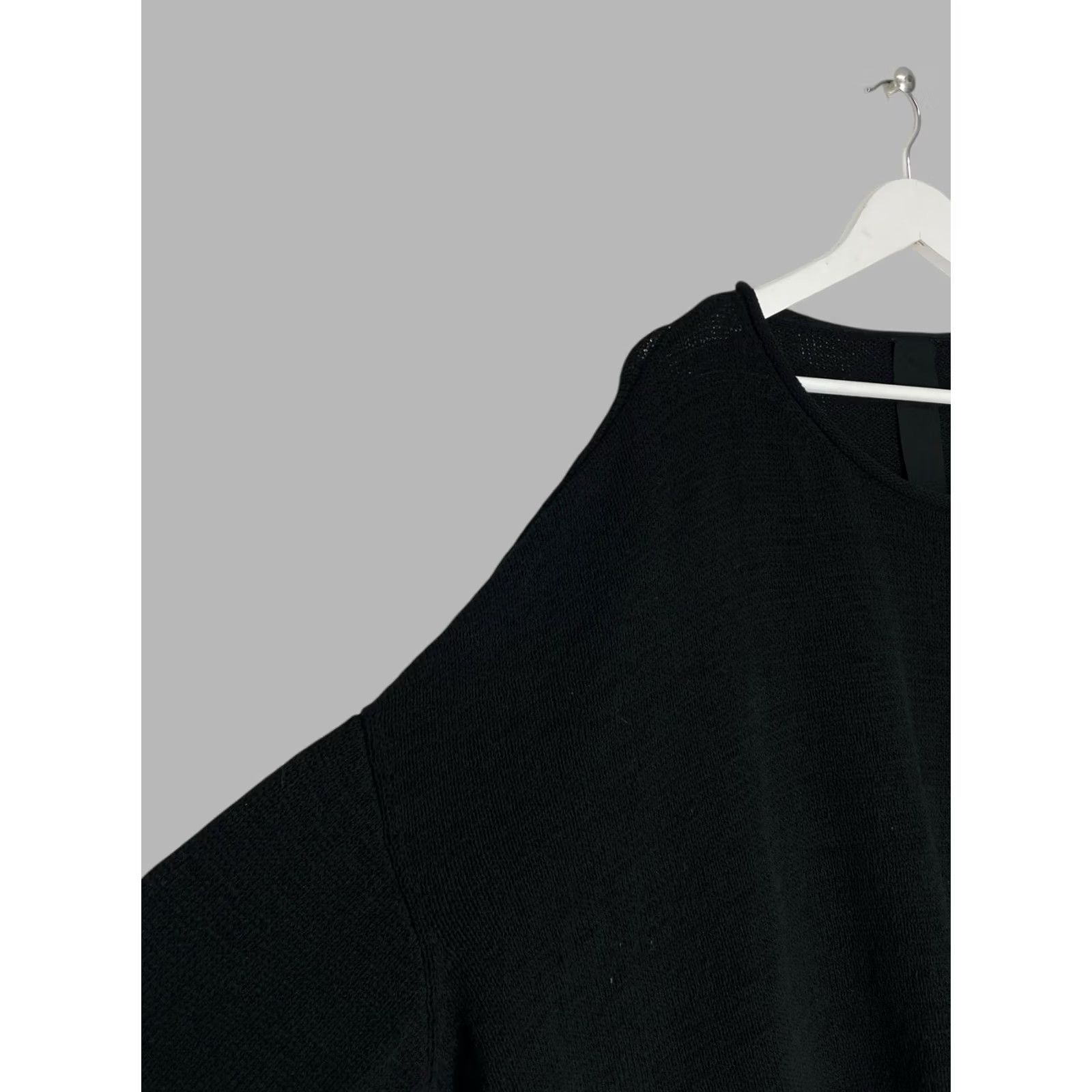 Vintage Rundholz Black Label Woman's Black Oversized Knit Sweater Jumper Size S Size 28" / US 6 / IT 42 - 4 Thumbnail