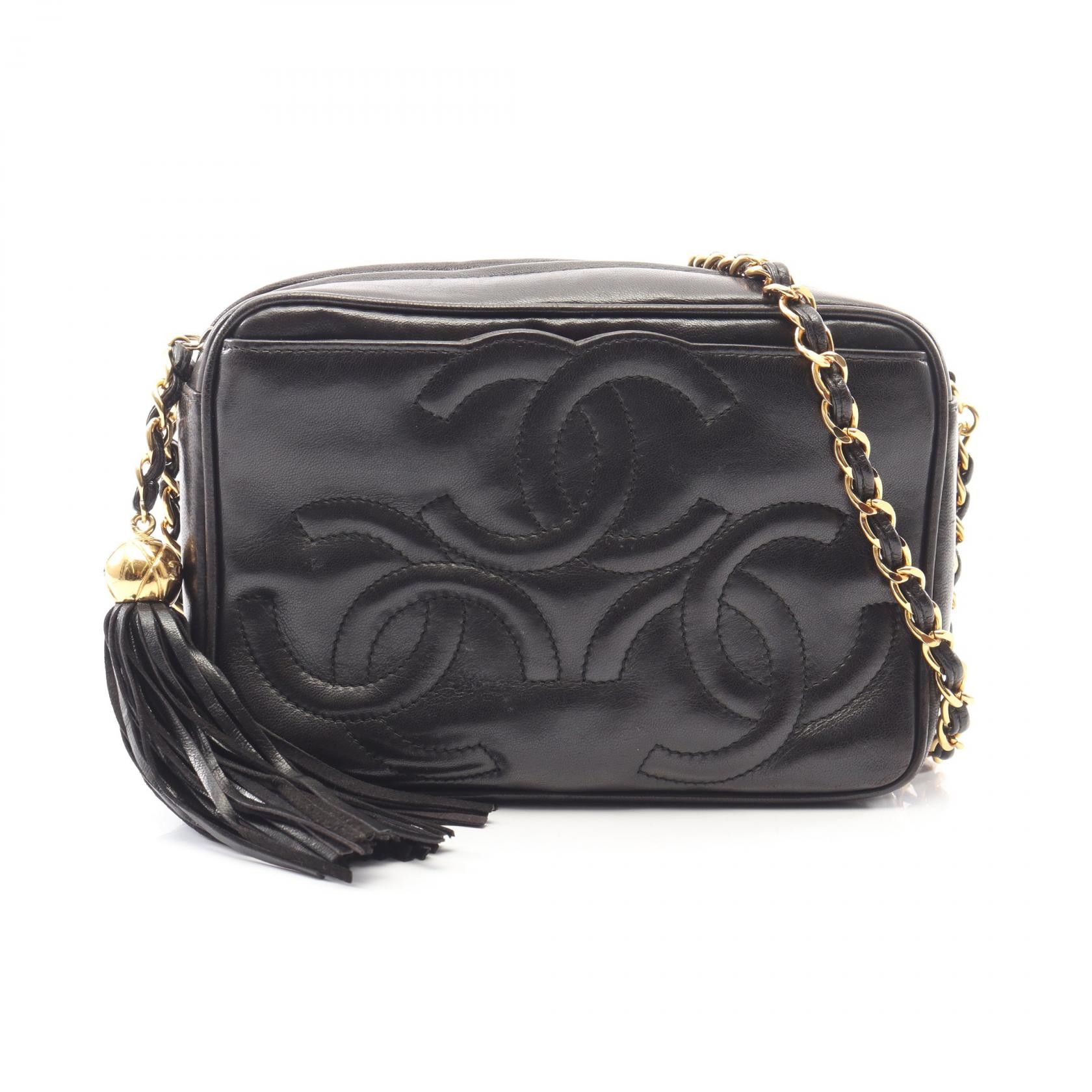 Chanel Chanel Chanel Triple Coco Mark Lambskin Shoulder Bag Leather Shoulder Bag DUTY FREE for USA Size ONE SIZE - 1 Thumbnail