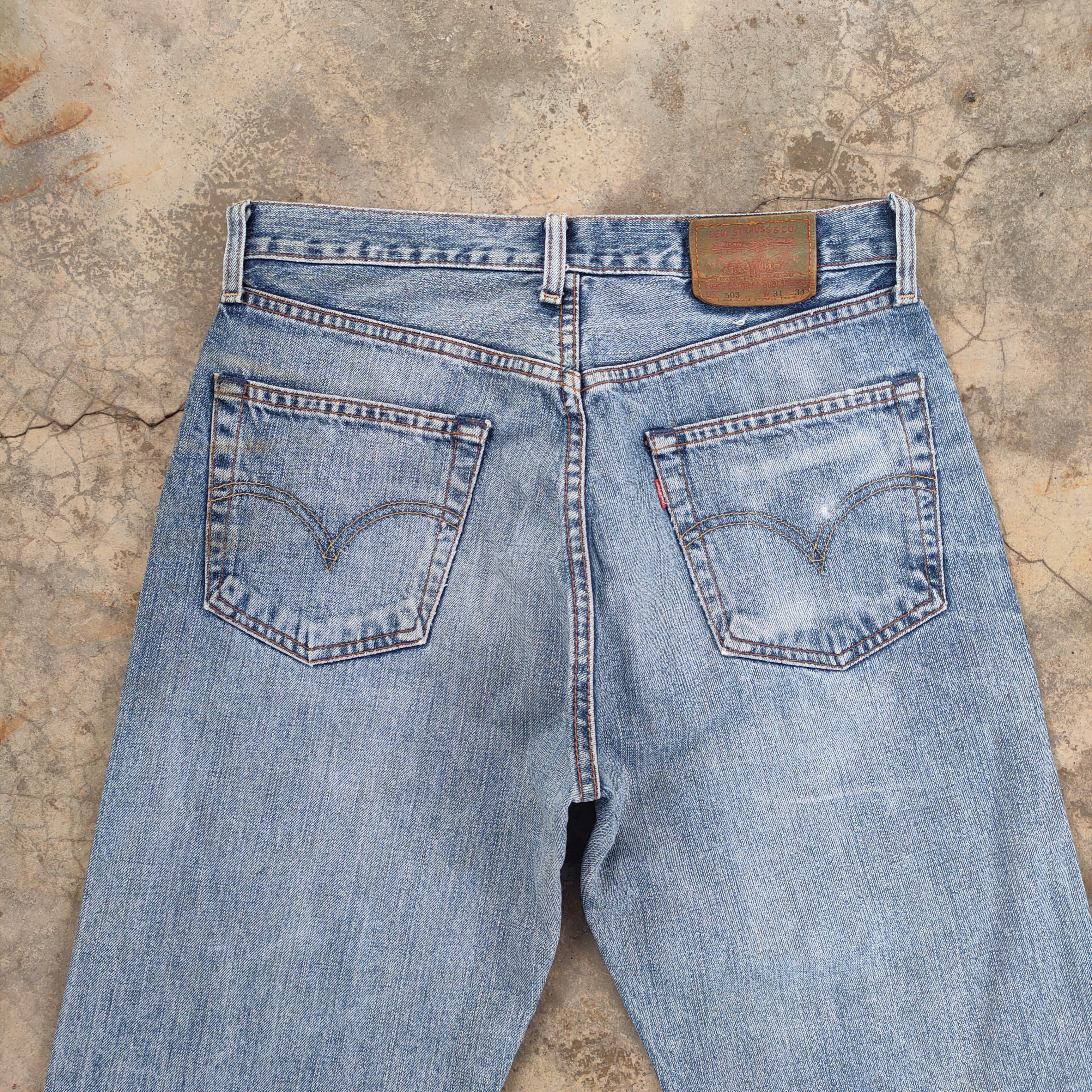 Levi's Vintage Clothing W32 VINTAGE LEVI'S 503 RIPPED FADED JEANS DENIM PANTS Size US 32 / EU 48 - 10 Thumbnail