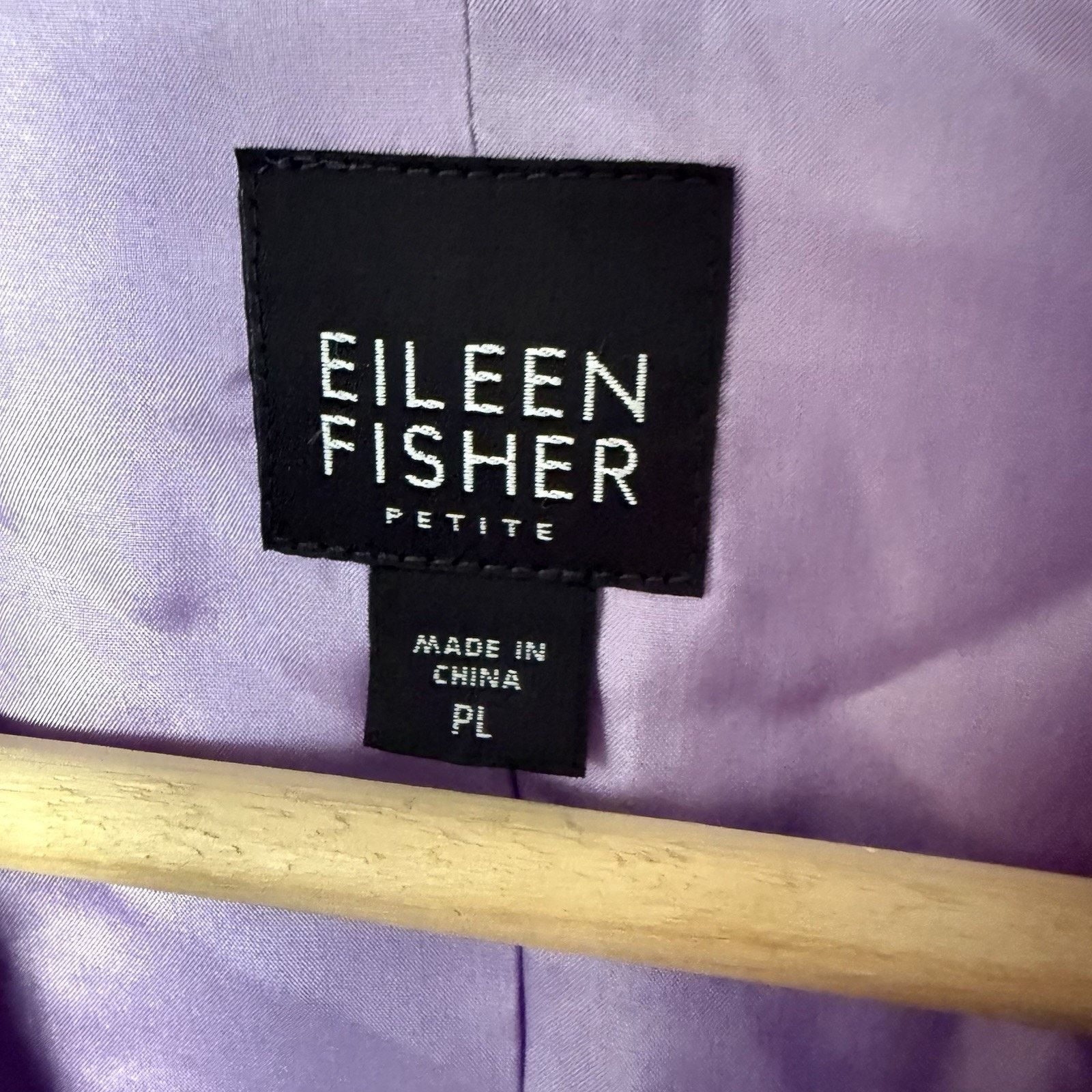 Eileen Fisher Eileen Fisher Purple 100% Silk Crinkle Jacket Large Petite Size L / US 10 / IT 46 - 3 Thumbnail