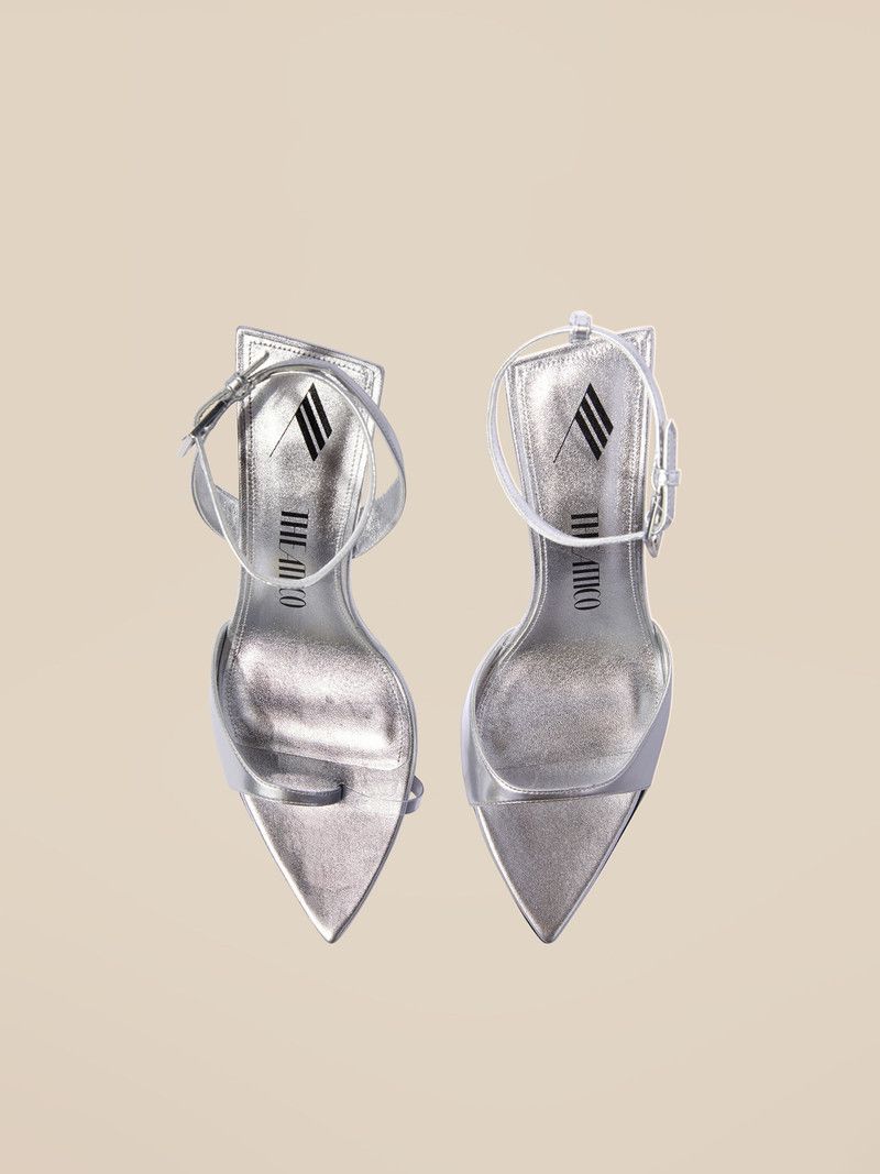 The Attico o1mle0526 GG Sandals Heel in Silver Size US 7 / IT 37 - 5 Thumbnail