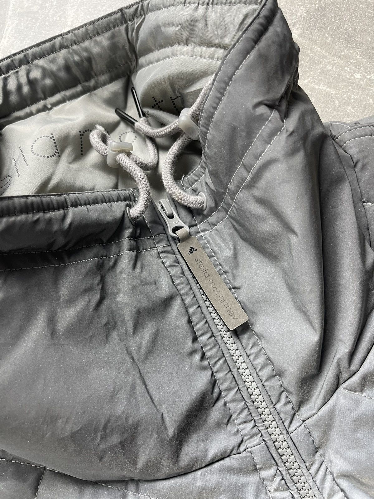Adidas × Stella McCartney Adidas Stella McCartney Reflective Quilted Jacket Gray Size M / US 6-8 / IT 42-44 - 10 Thumbnail