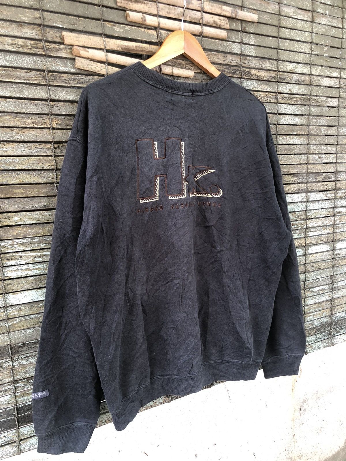 If Six Was Nine × Japanese Brand × Vintage 🔥Vintage 90s🔥Hiroko Koshino Homme Embroidered Sweatshirt Size US XL / EU 56 / 4 - 4 Thumbnail