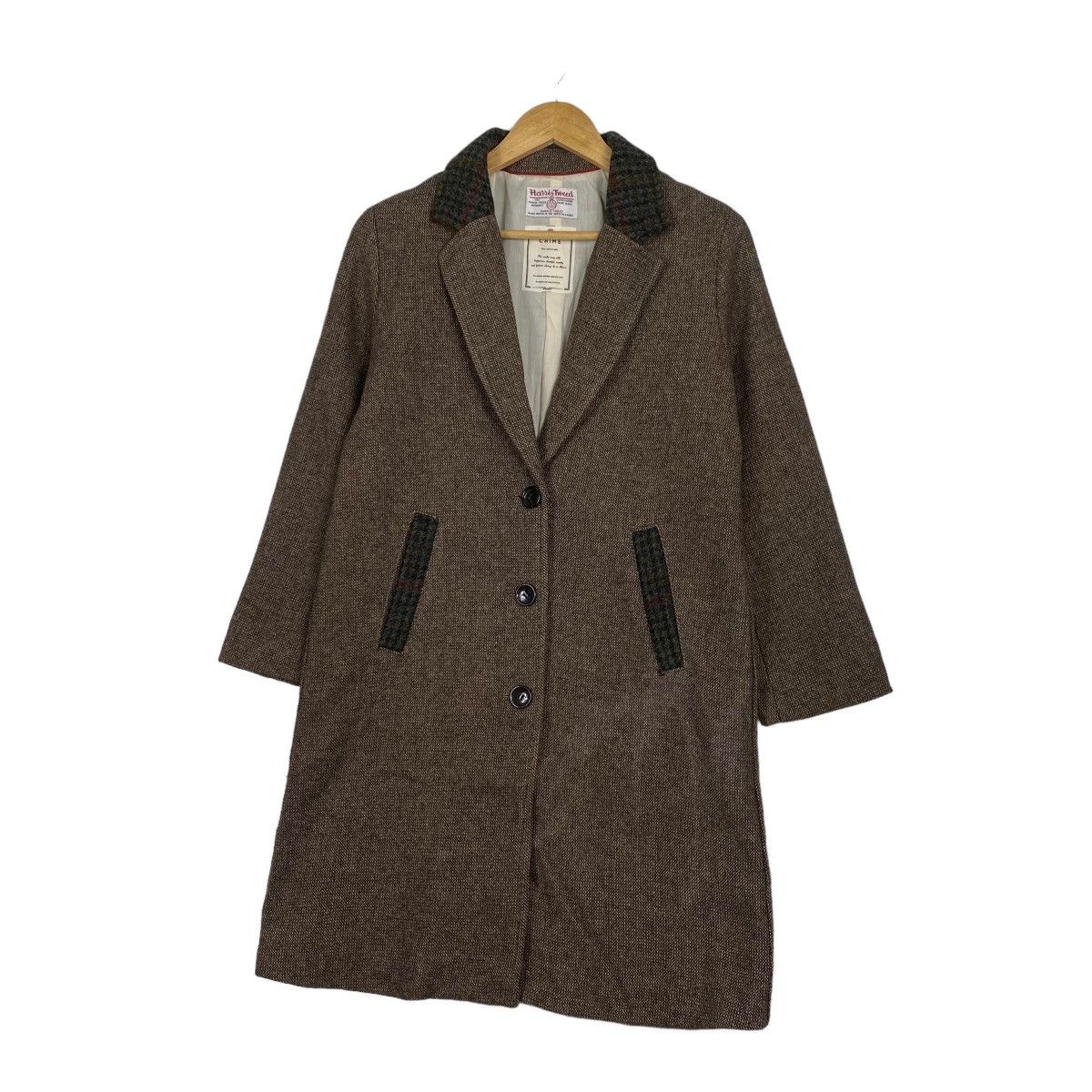 Japanese Brand Harris Tweed X Chime wool long coat Size S / US 4 / IT 40 - 2 Thumbnail
