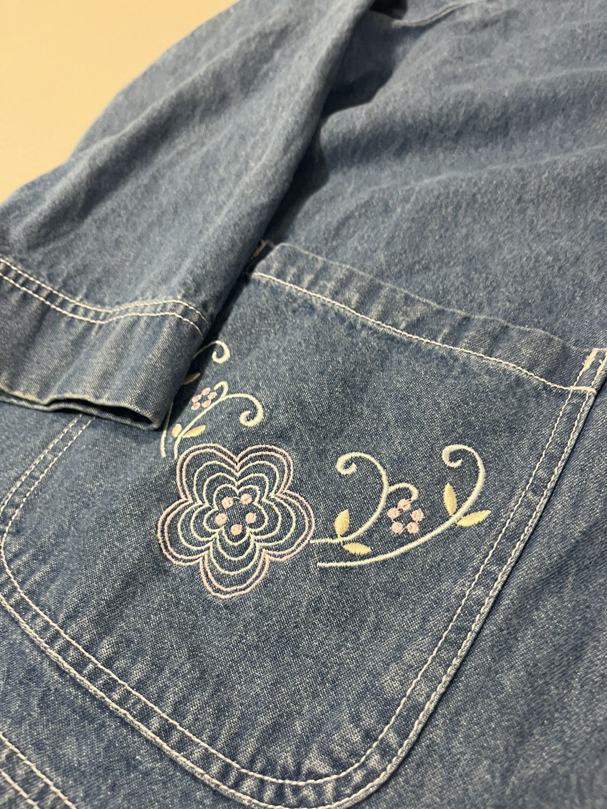Vintage Vintage 90s Denim Butterfly Chore Coat. Sz XXL Size XXL / US 16-18 / IT 52-54 - 3 Thumbnail
