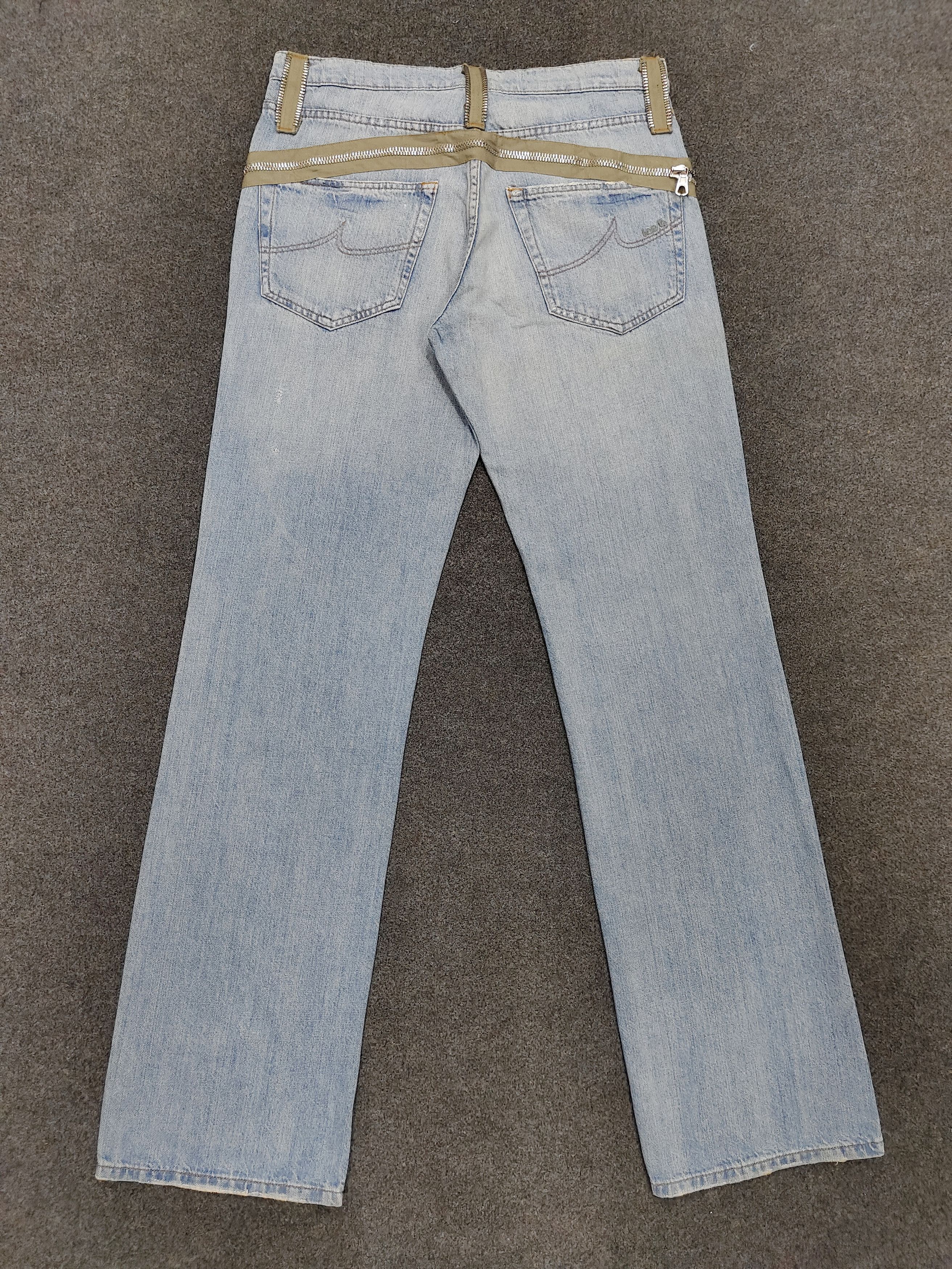 Iceberg 90s Iceberg🔥Experimental Zipper Strap Distressed Wash Jeans Size US 31 - 2 Thumbnail