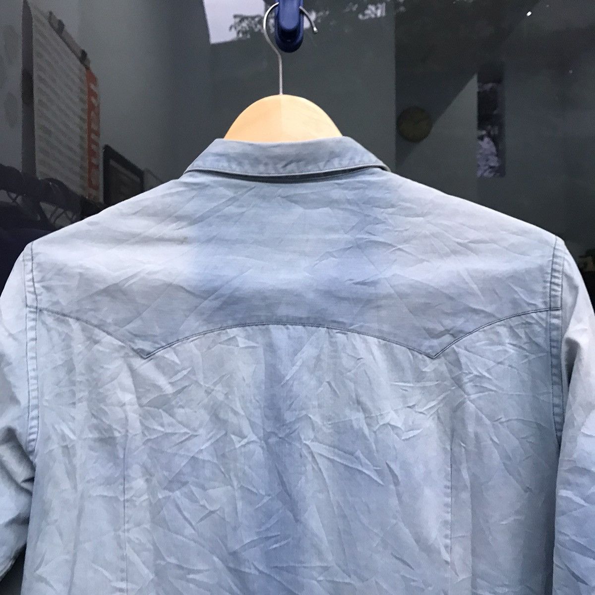 Cowboy Equipment × If Six Was Nine × Japanese Brand Vintage Slowgun Japan Ranchwear Cowboy Shirt Size M denim Size US S / EU 44-46 / 1 - 7 Thumbnail
