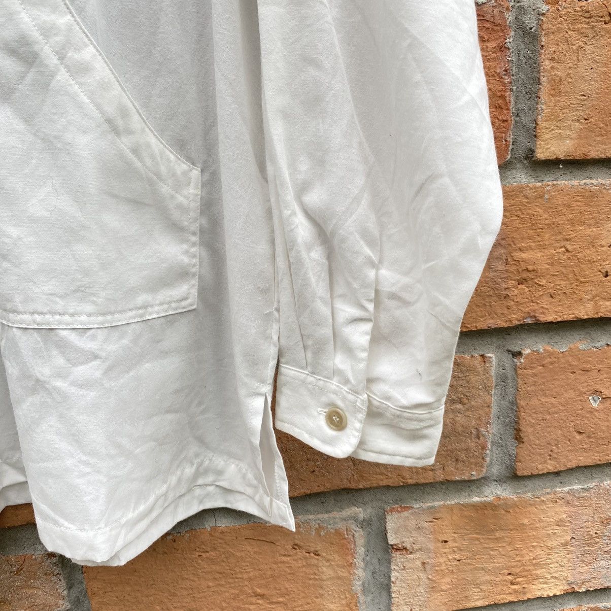 Vintage Vintage White Lace-Up Collar Long Sleeve Shirt Size US L / EU 52-54 / 3 - 24 Thumbnail