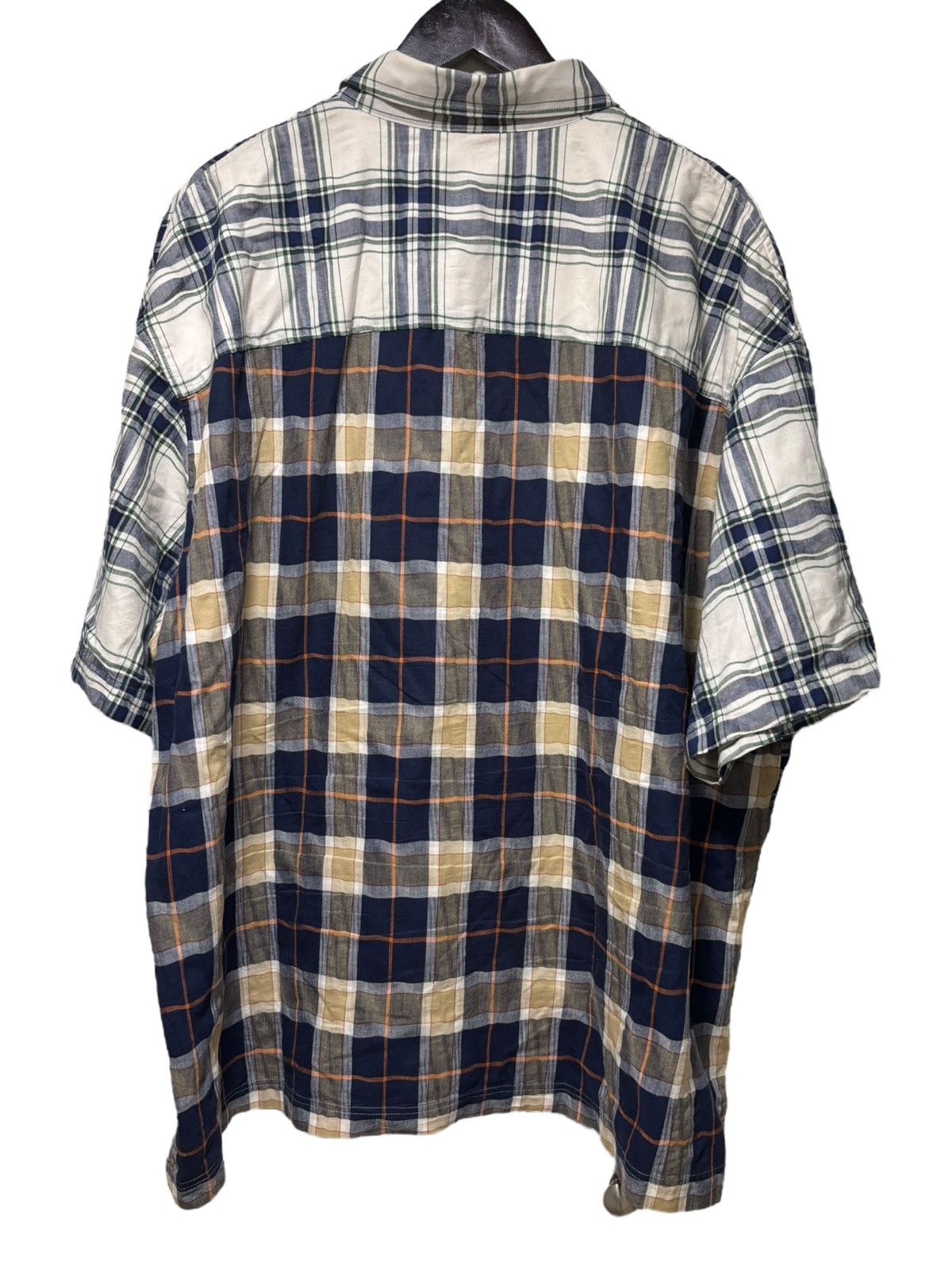 Loewe LOEWE Casual Patchwork Shirt SZ 43 Beige Leather Pocket Logo Size US XL / EU 56 / 4 - 9 Thumbnail