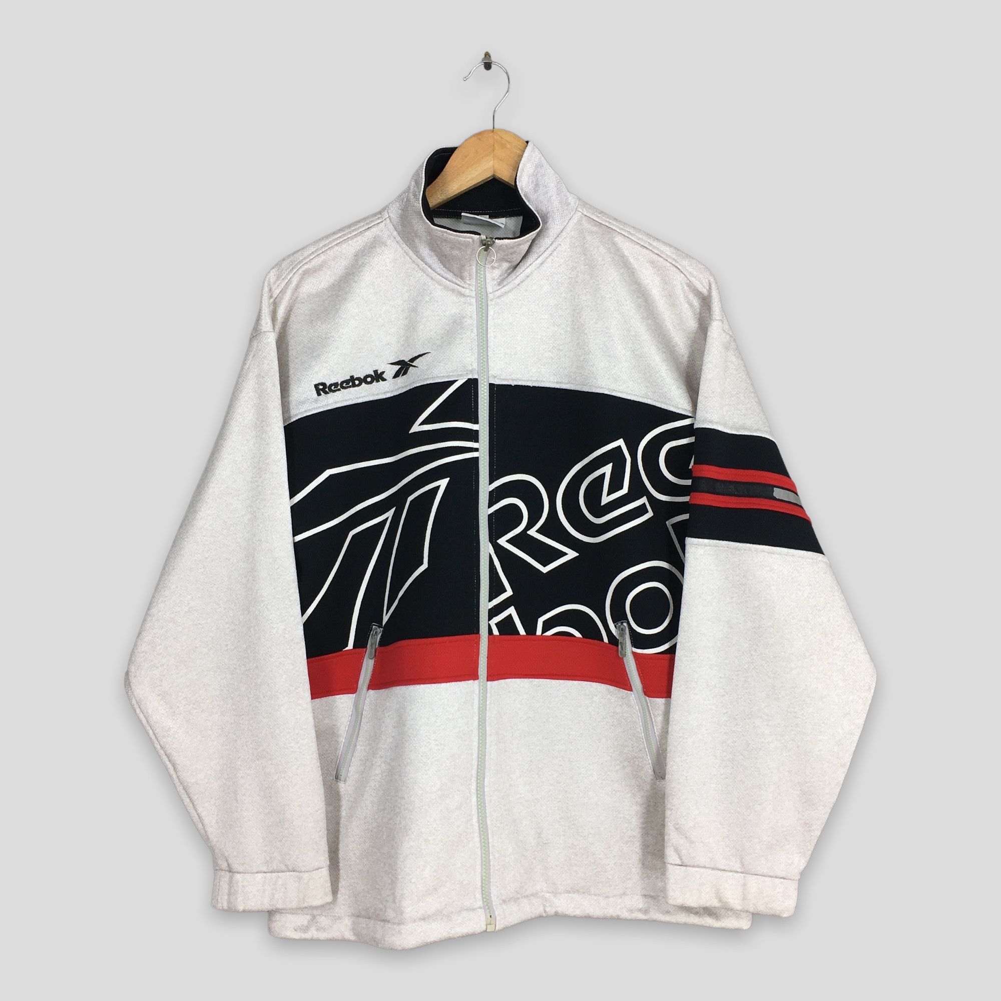 Reebok Vintage 90's Reebok Track Top Zipper Jacket Medium Size US M / EU 48-50 / 2 - 1 Thumbnail