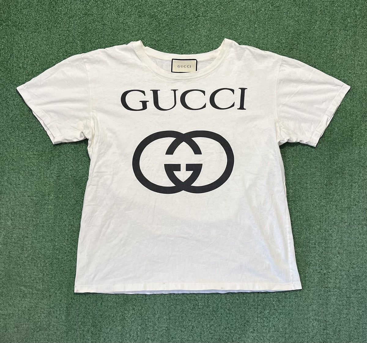 Gucci Gucci Tee Print White/Beige Size US M / EU 48-50 / 2 - 1 Thumbnail