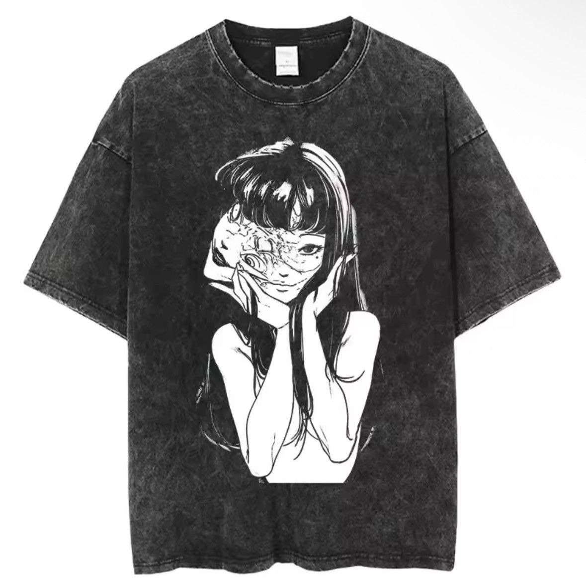 Japanese Brand Oversized Vintage Gothic Monster Girl Print Washed T-Shirt Size US S / EU 44-46 / 1 - 1 Thumbnail