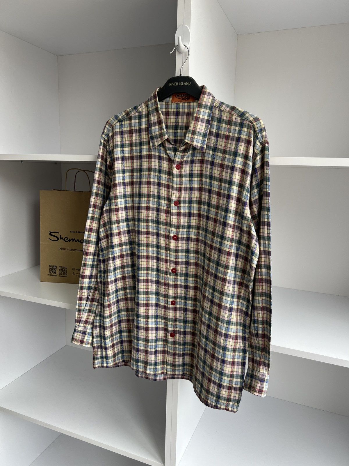 Missoni × Vintage Vintage Missoni Uomo Button Up Shirt Size US L / EU 52-54 / 3 - 5 Thumbnail