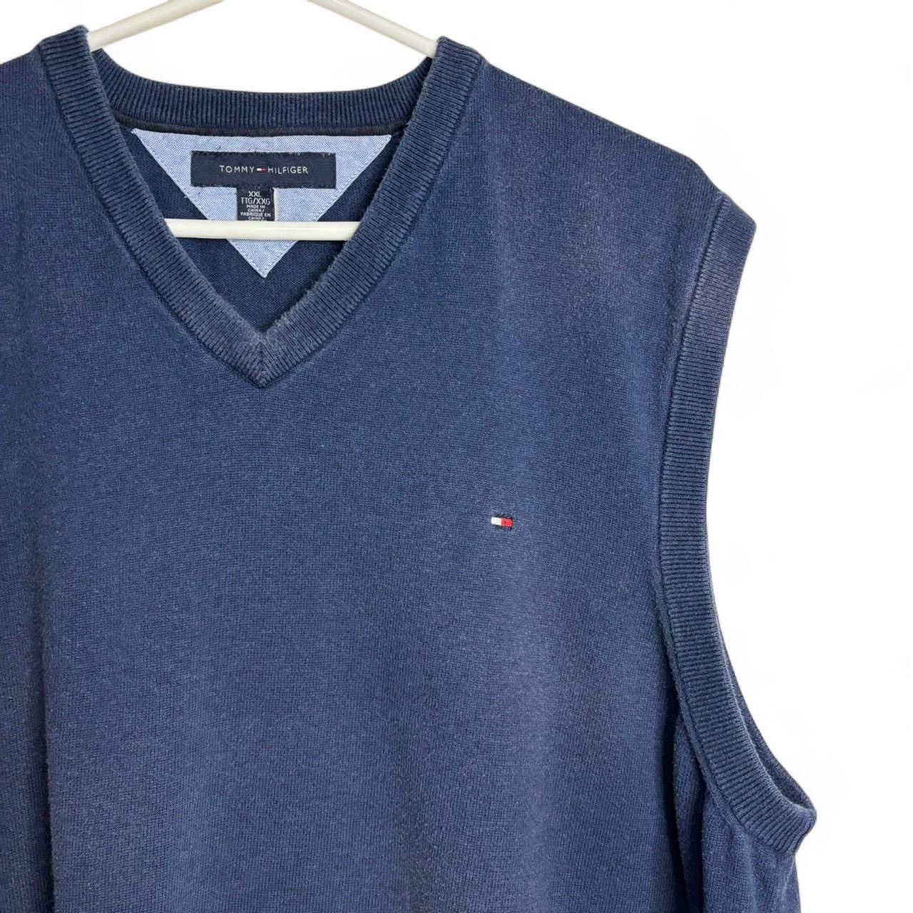Tommy Hilfiger × Vintage Vintage Style Tommy Hilfiger Navy Sweater Vest Size US XXL / EU 58 / 5 - 2 Thumbnail