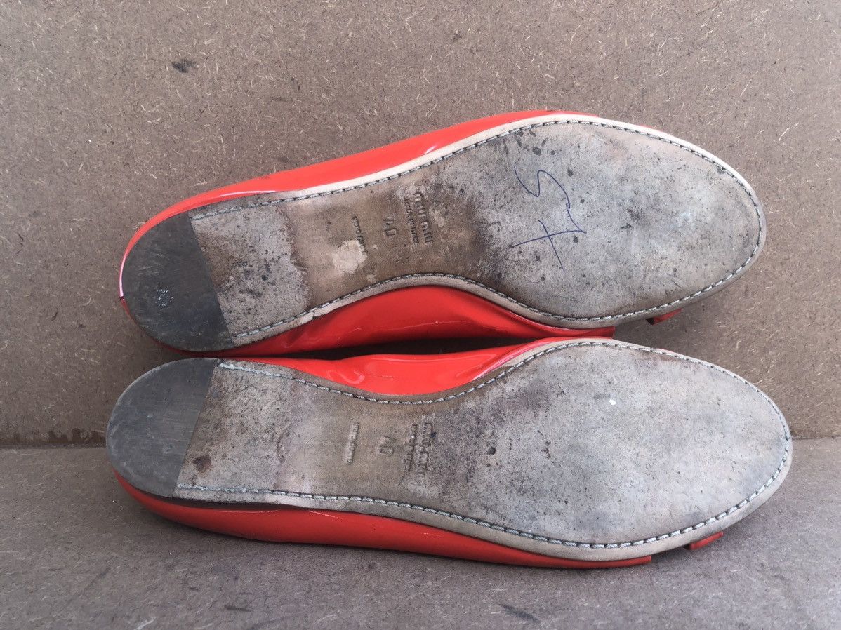 Miu Miu MIU MIU red Flat Leather Shoes Size 40 Size US 9 / IT 39 - 14 Thumbnail